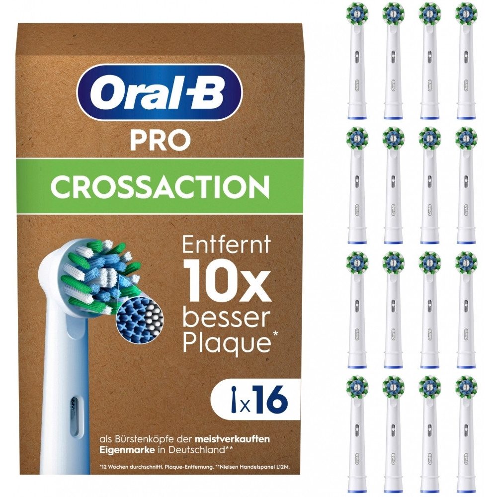 Oral-B Zahnbürste Oral-B Pro CrossAction 16er Aufsteckbürste Zahnbürsten