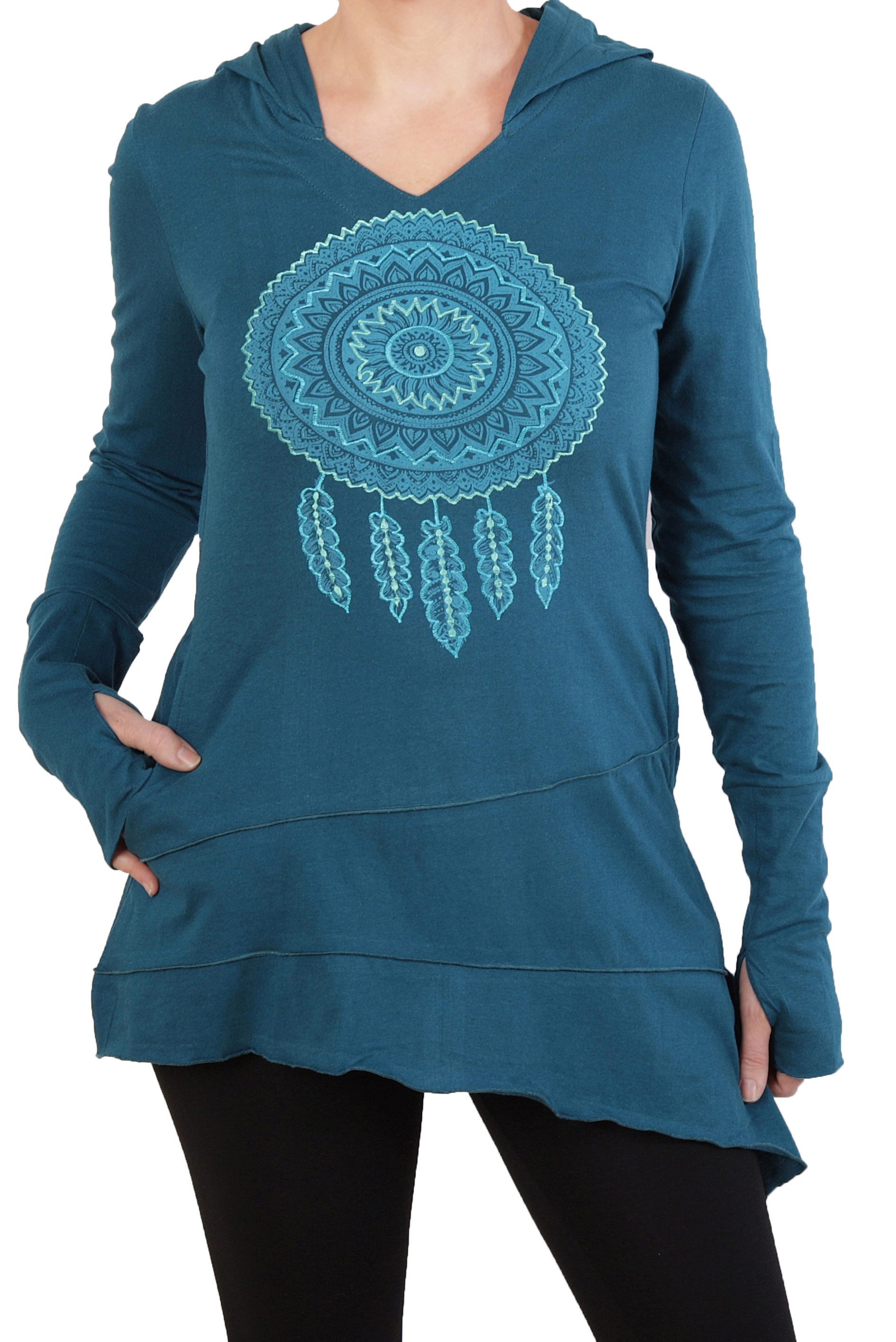 PUREWONDER Tunikashirt Longshirt Tunika mit Traumfänger günstig online kaufen