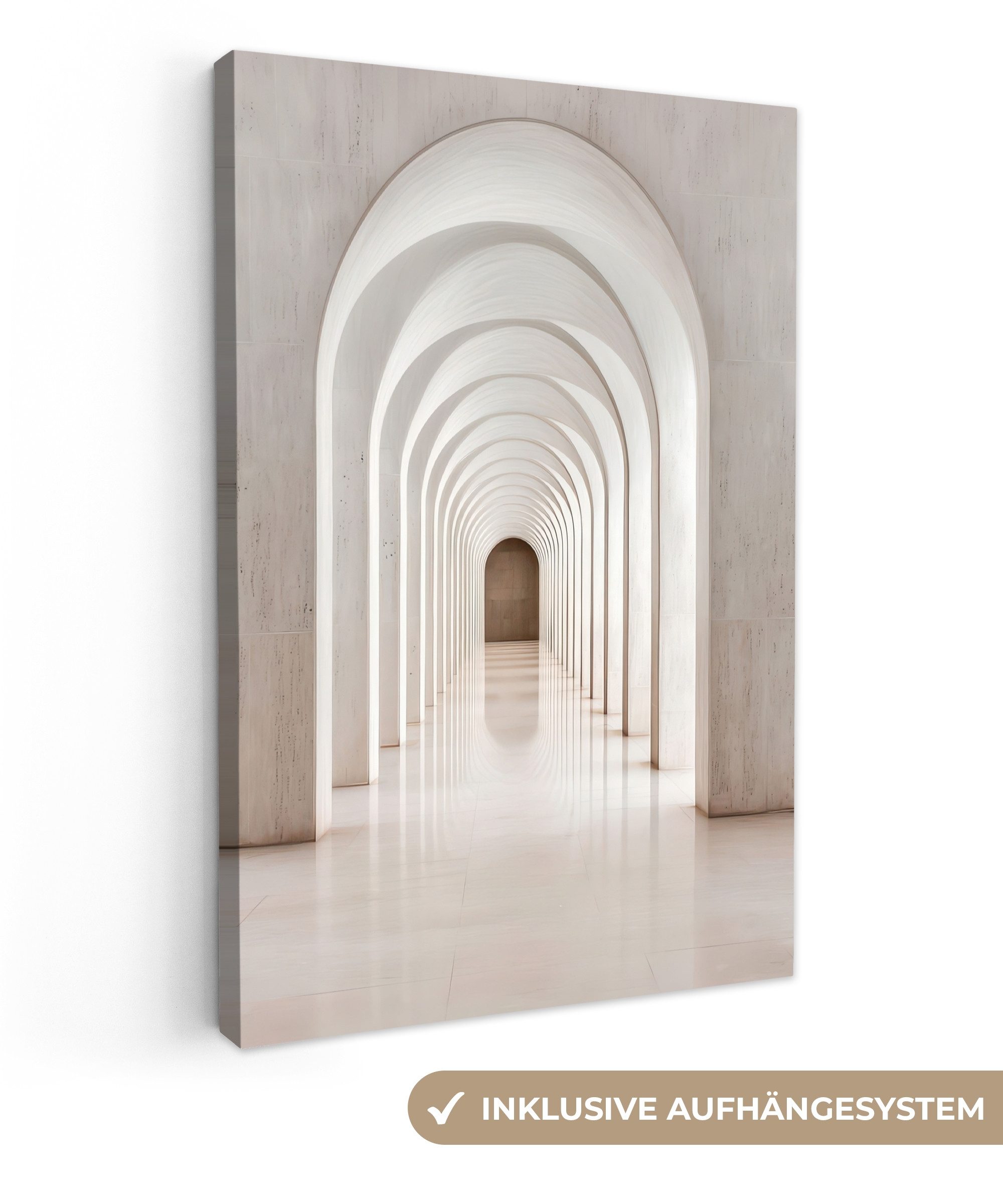 OneMillionCanvasses® Leinwandbild Flur - Bögen - günstig online kaufen