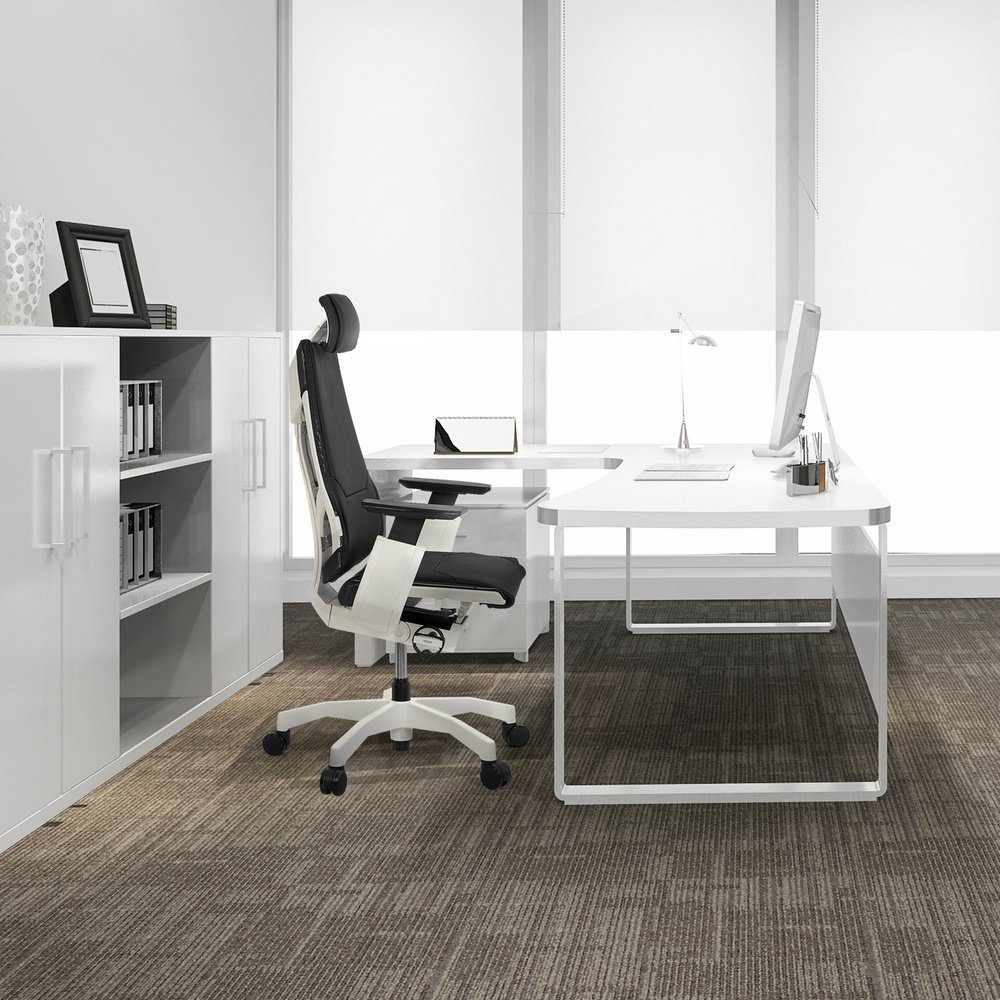 hjh OFFICE Drehstuhl High GENIDIA (1 Schreibtischstuhl St), ergonomisch End Bürostuhl Leder WHITE PRO