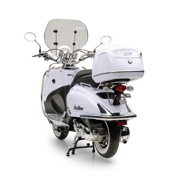 Burnout Motorroller EasyCruiser Chrom Eisblau, 125 ccm, 85 km/h, Euro 5, Chrom Paket Edition