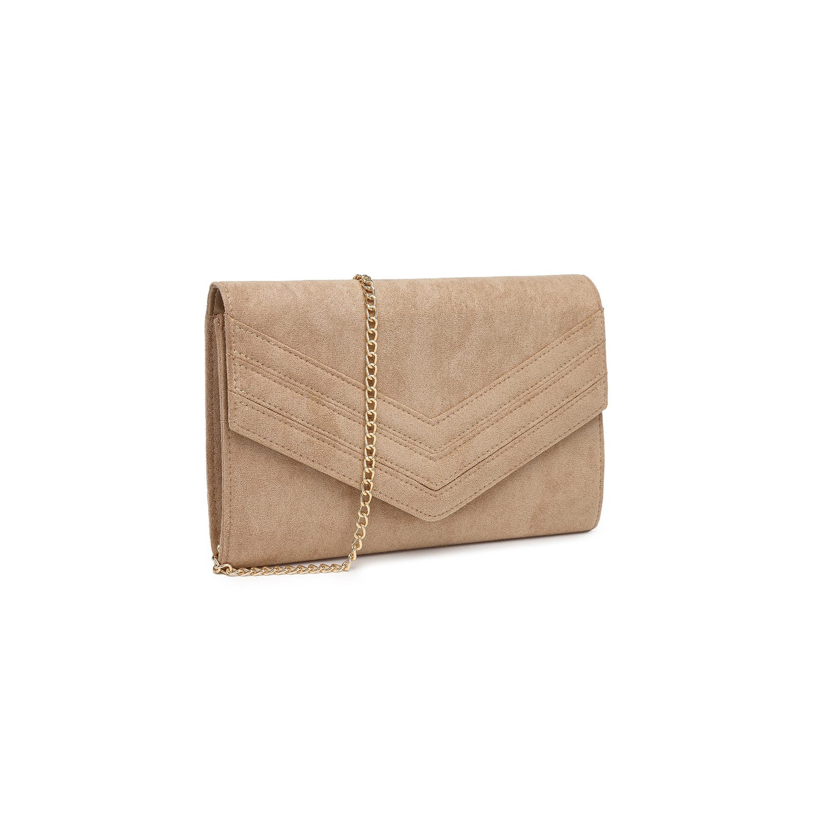 Miss Lulu Clutch Damen Elegante Abendtasche Umschlag Umhängetasche Crossbody mit Kette
