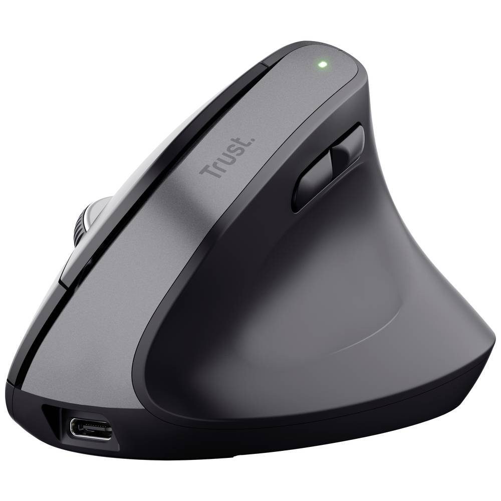Trust Bluetooth® Ergonomische Maus Mäuse (Ergonomisch, Geräuscharme Tasten, Integriertes Scrollrad)