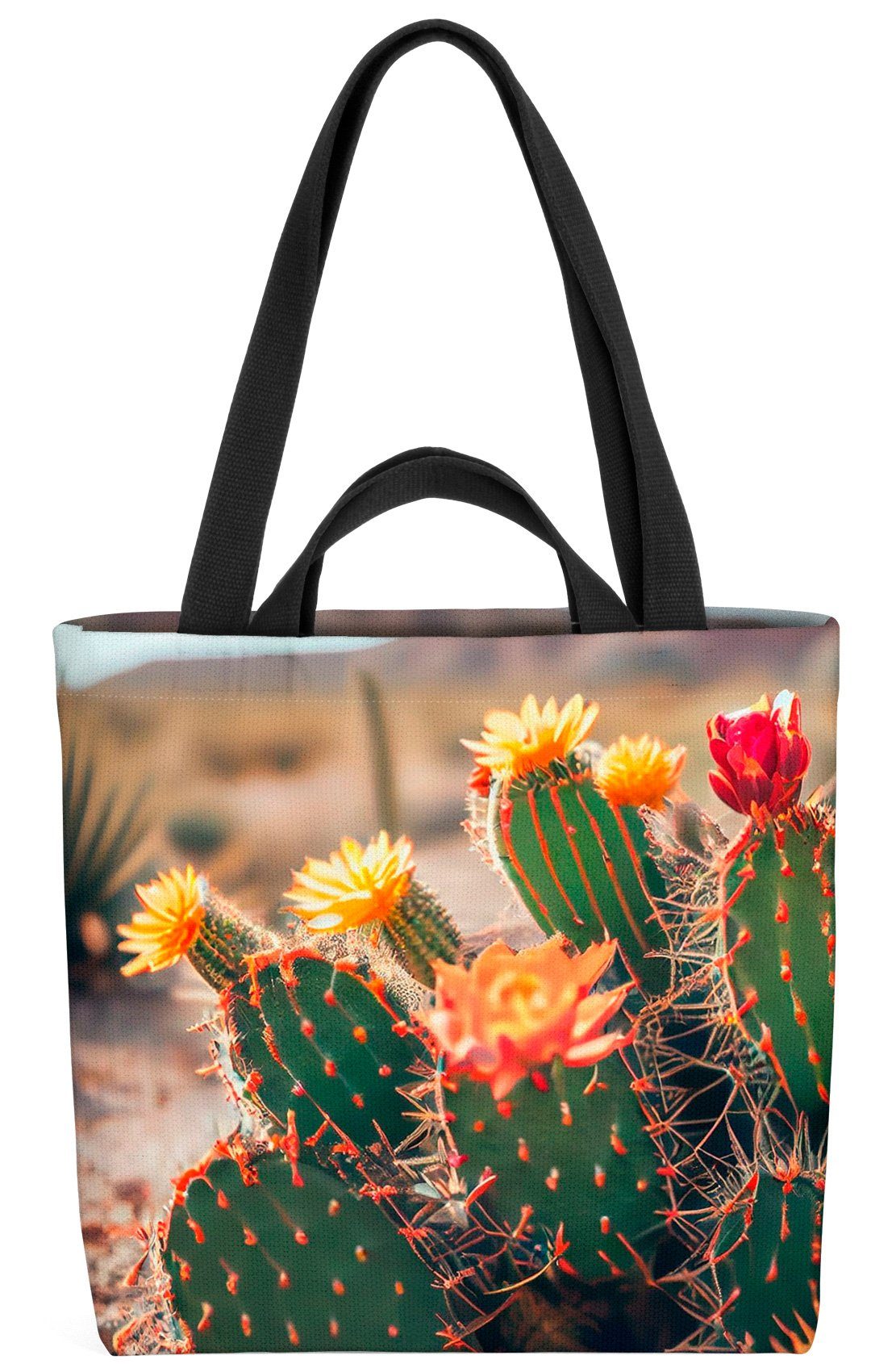 VOID Henkeltasche (1-tlg), Kakteen Wüste Blüte Landschaft kaktus sahara sukkulente pflanzen natu