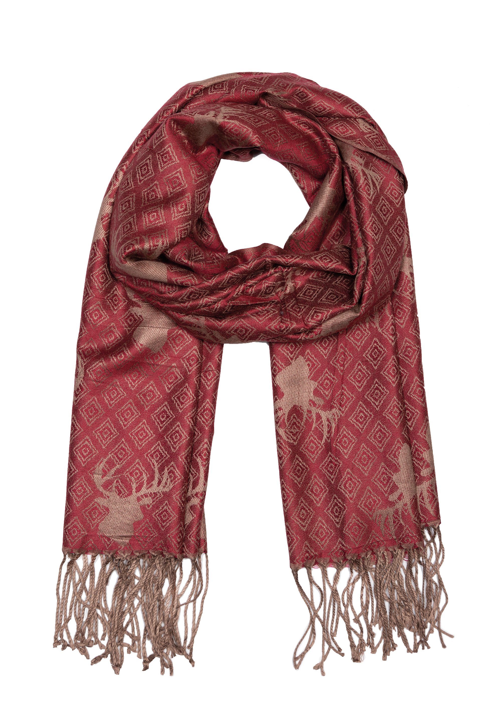 Goodman Design Modeschal Schal Hirsch mit Fransen, sehr hochwertige Verarbe günstig online kaufen