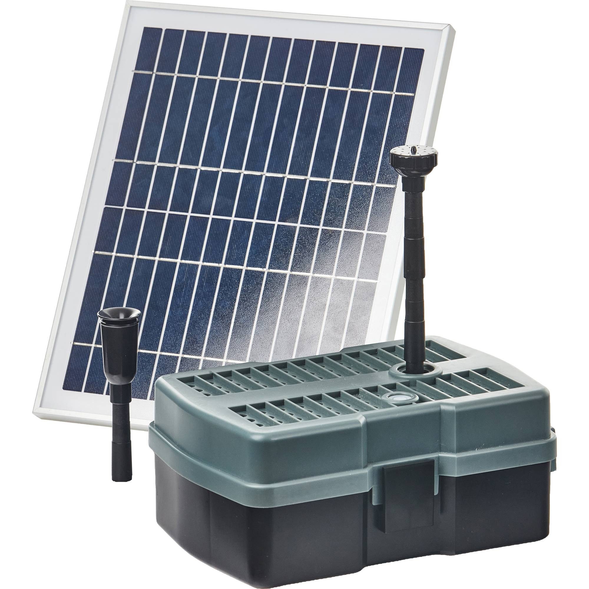 Heissner UVC-Klärer Heissner Solar Unterwasserfilter-Set mit Wasserspi