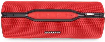 Aiwa BST-500 Bluetooth Lautsprecher Boombox TWS, IP67, 12W, Hyperbass Bluetooth-Lautsprecher (Bluetooth, 12 W, Wiederaufladbarer Akku, Trageschlaufe, Freisprechfunktion, Eingebautes Mikrofon, Kompatibel mit Android-, iOS- und Windows-Geräten)