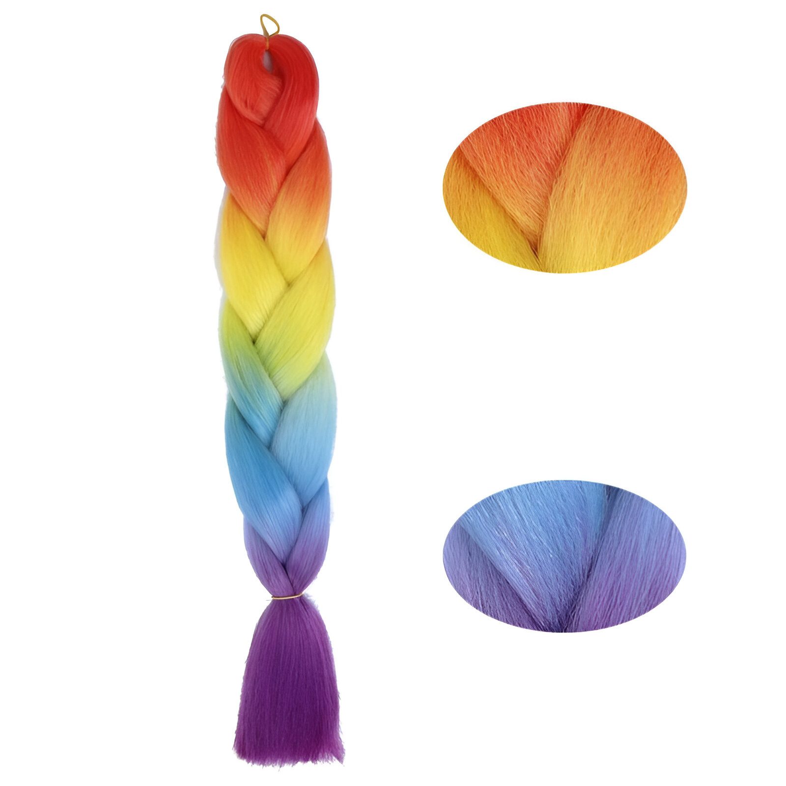 WS-Trend Kunsthaar-Extension 3er-Set Jumbo Kunsthaar Kanekalon Extensions Crochet Twist, 50-60 cm Stück