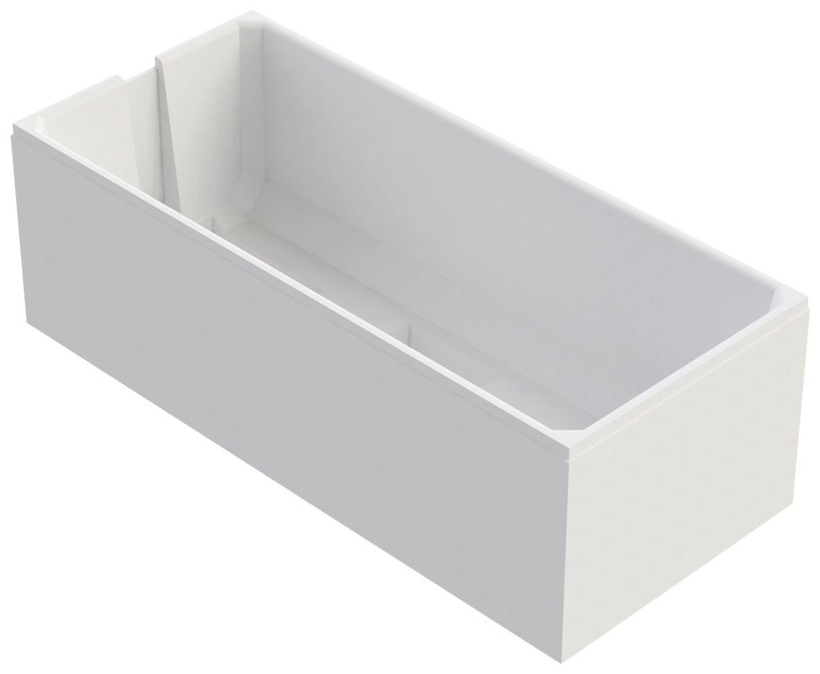 OTTOFOND Einbauwanne Körperformwanne, (Set, 4-tlg), 170x70 cm, mit Wannenträger, Ablaufgarnitur und Fugendichtband