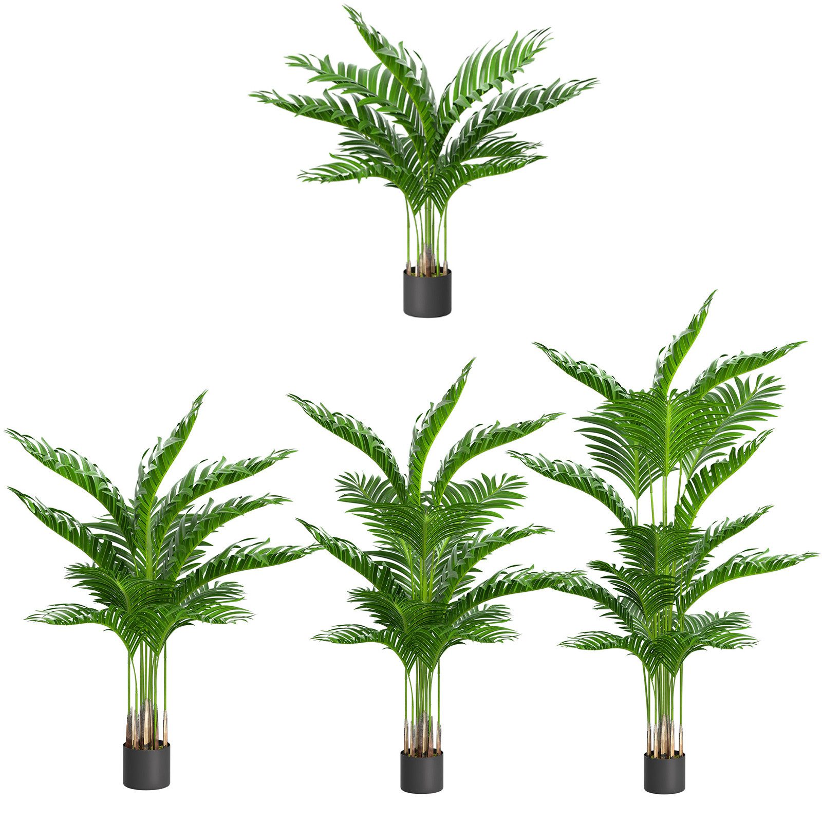 Kunstbaum Ficusbaum 90/110/160/180 cm Künstliche Pflanzen wie echt mit Stamm, FIVMEN, Höhe 90 cm, Palme aus Naturholz Künstlichkunstbaum für Wohnzimmer Schlafzimmer