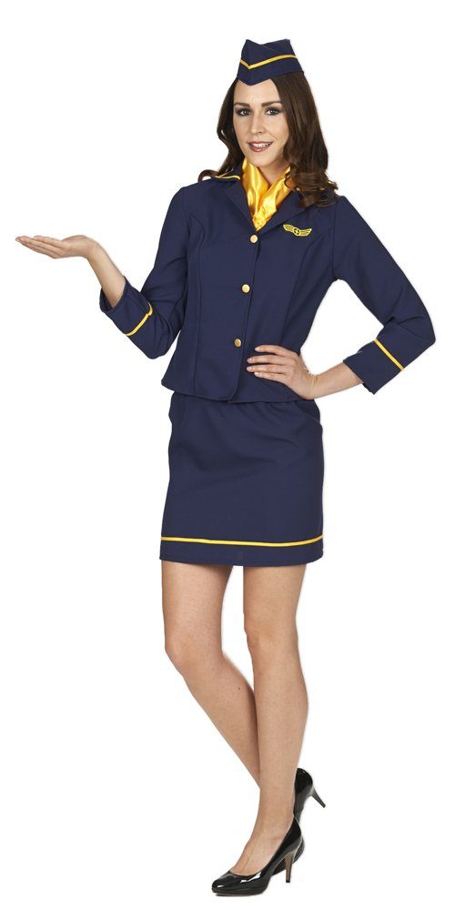 andrea-moden Kostüm Stewardess Kostüm für Damen 4-tlg.