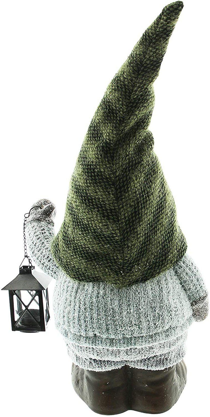 Home-trends24.de Wichtel Wichtel Zottelbart Laterne Teelicht-Halter Deko Figur Weihnachten – Bild 4 von 5