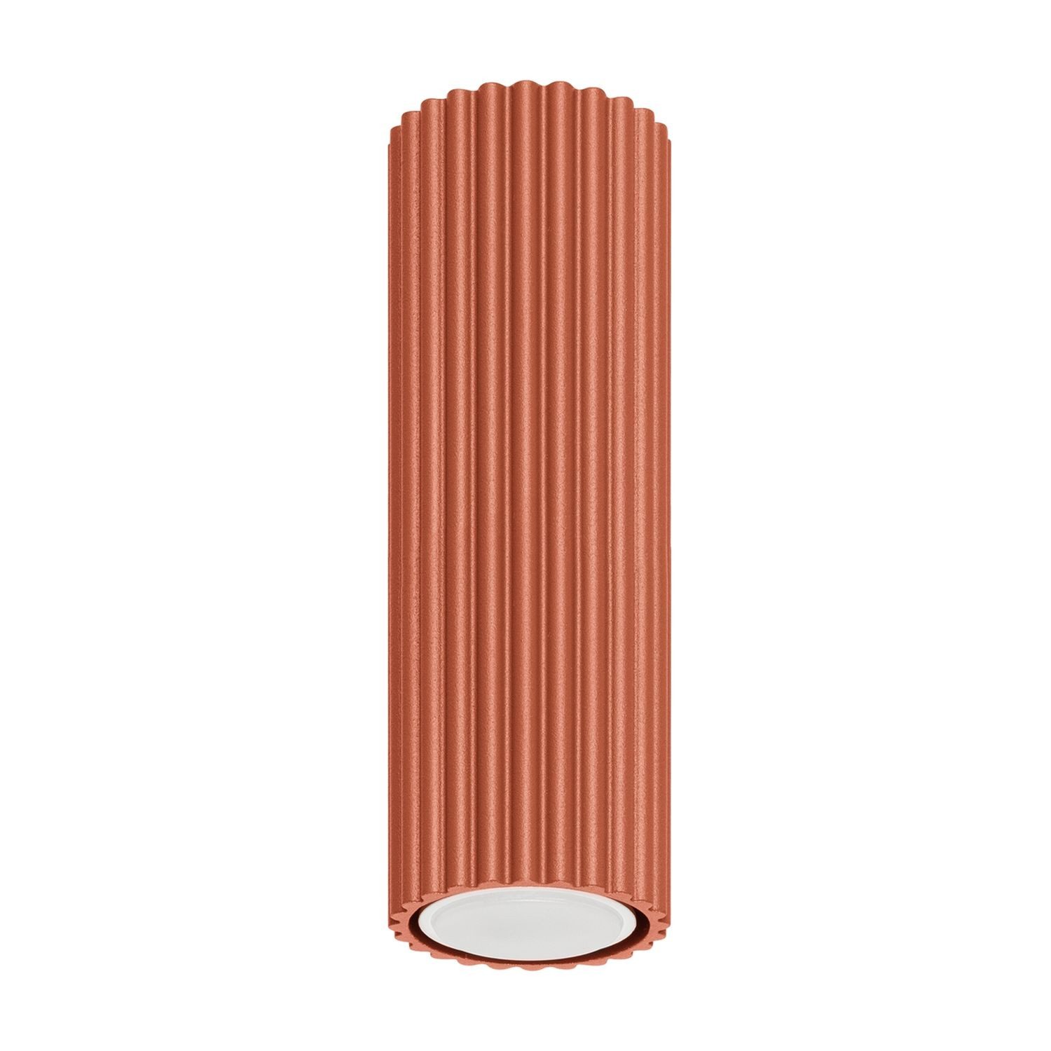 Licht-Erlebnisse Deckenleuchte BERTA, ohne Leuchtmittel, Aluminium GU10 rund D: 6,5 cm Aufputz Ockerrot Modern Downlight