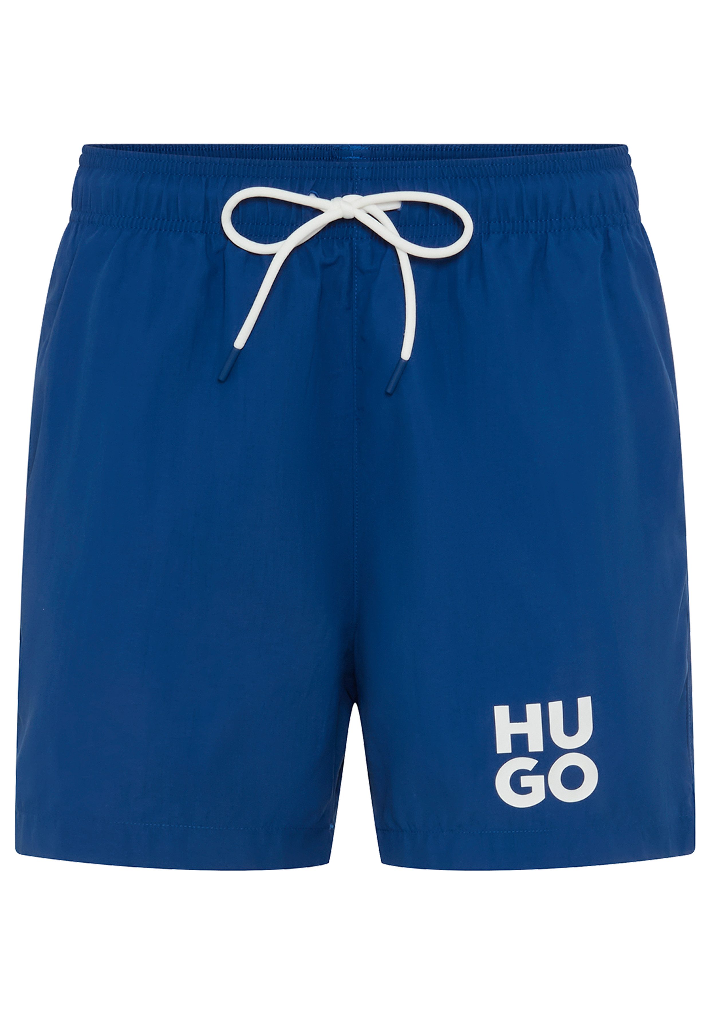 HUGO Badehose Paolo mit Stack-Logo, Tunnelzug