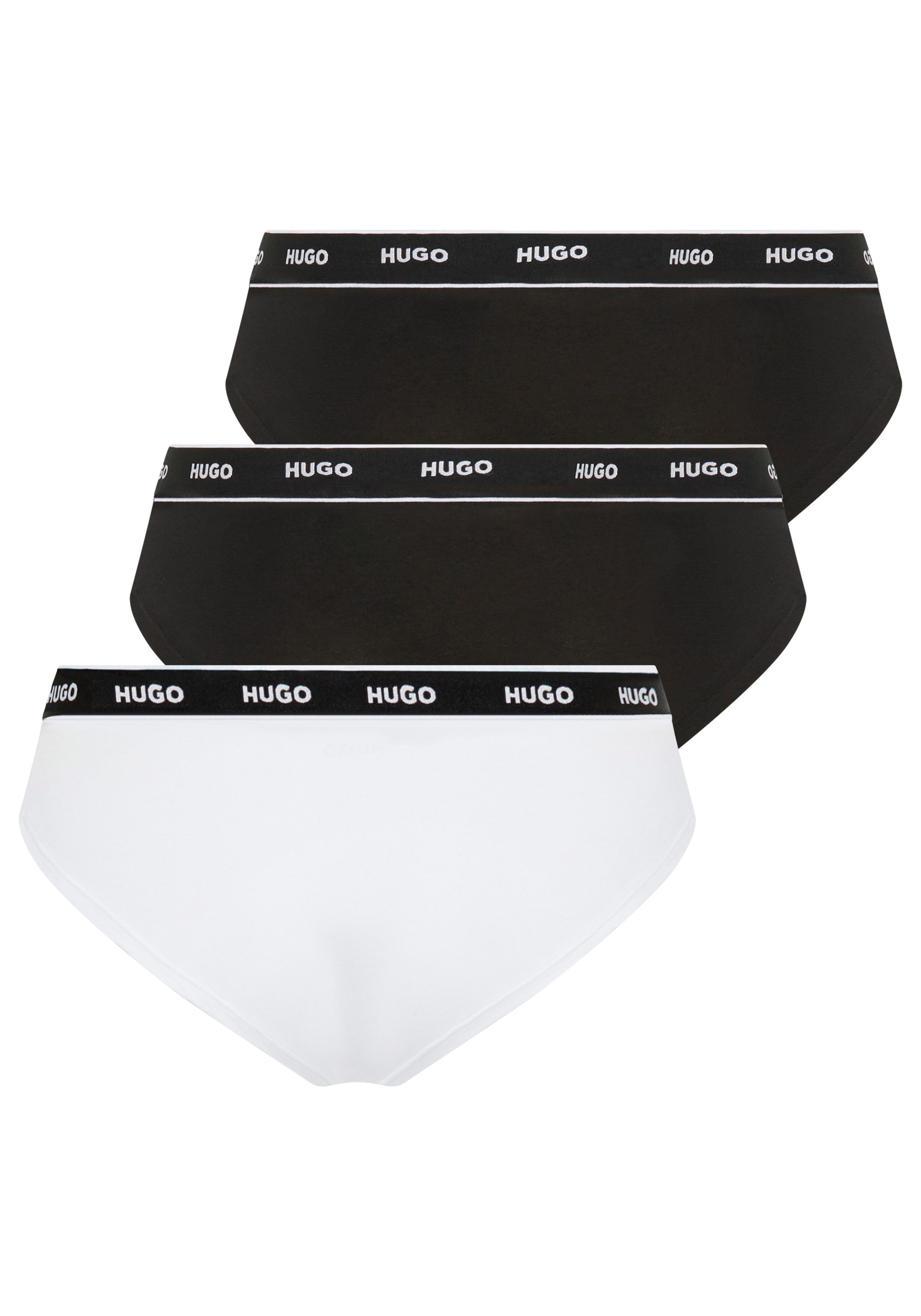 HUGO Slip TRIPLET BRIEF STRIPE (Packung, 3-St., 3er Pack) mit HUGO Logo-Elastikbund