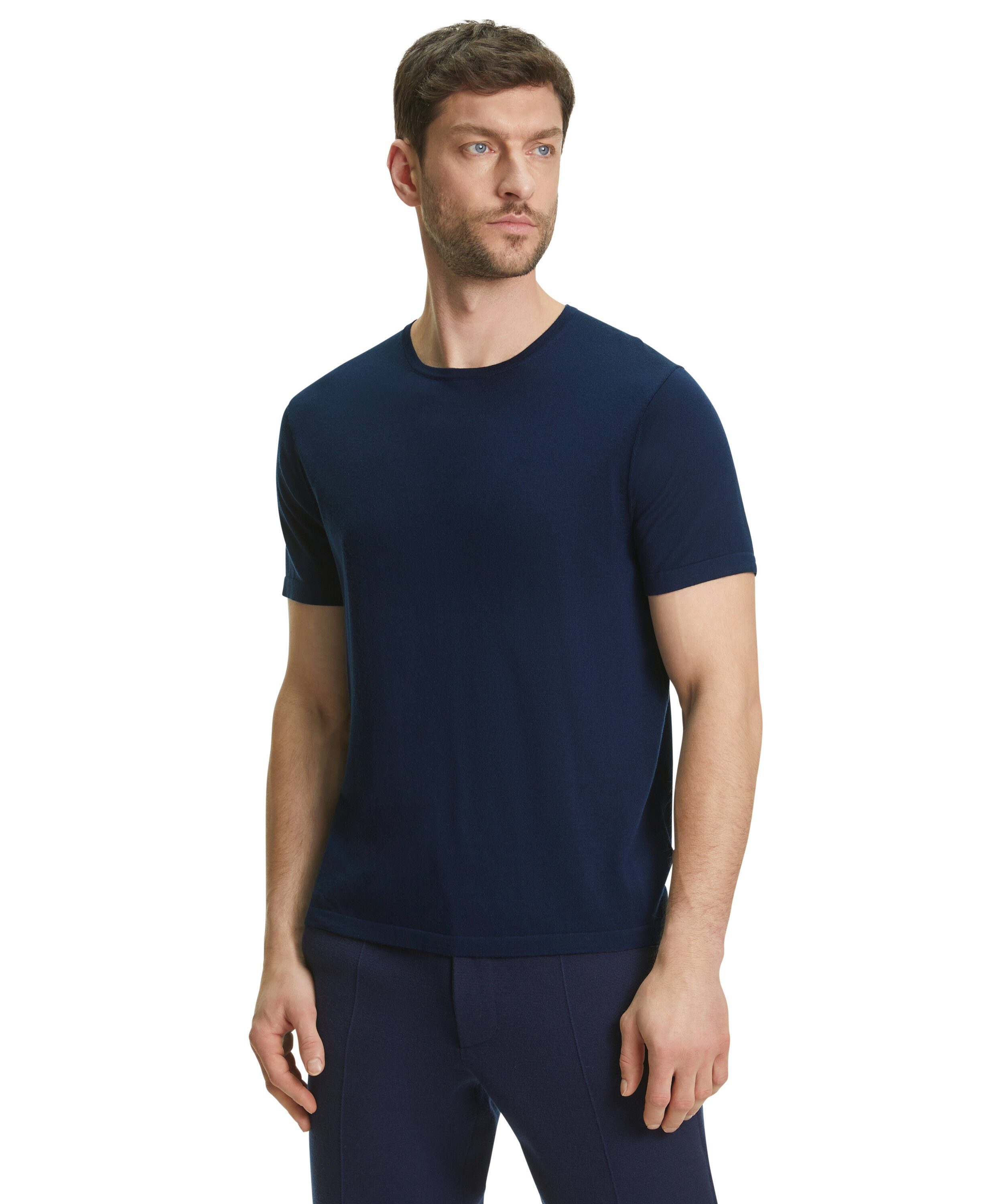 FALKE T-Shirt (1-tlg) aus Merinowolle space blue (6116)