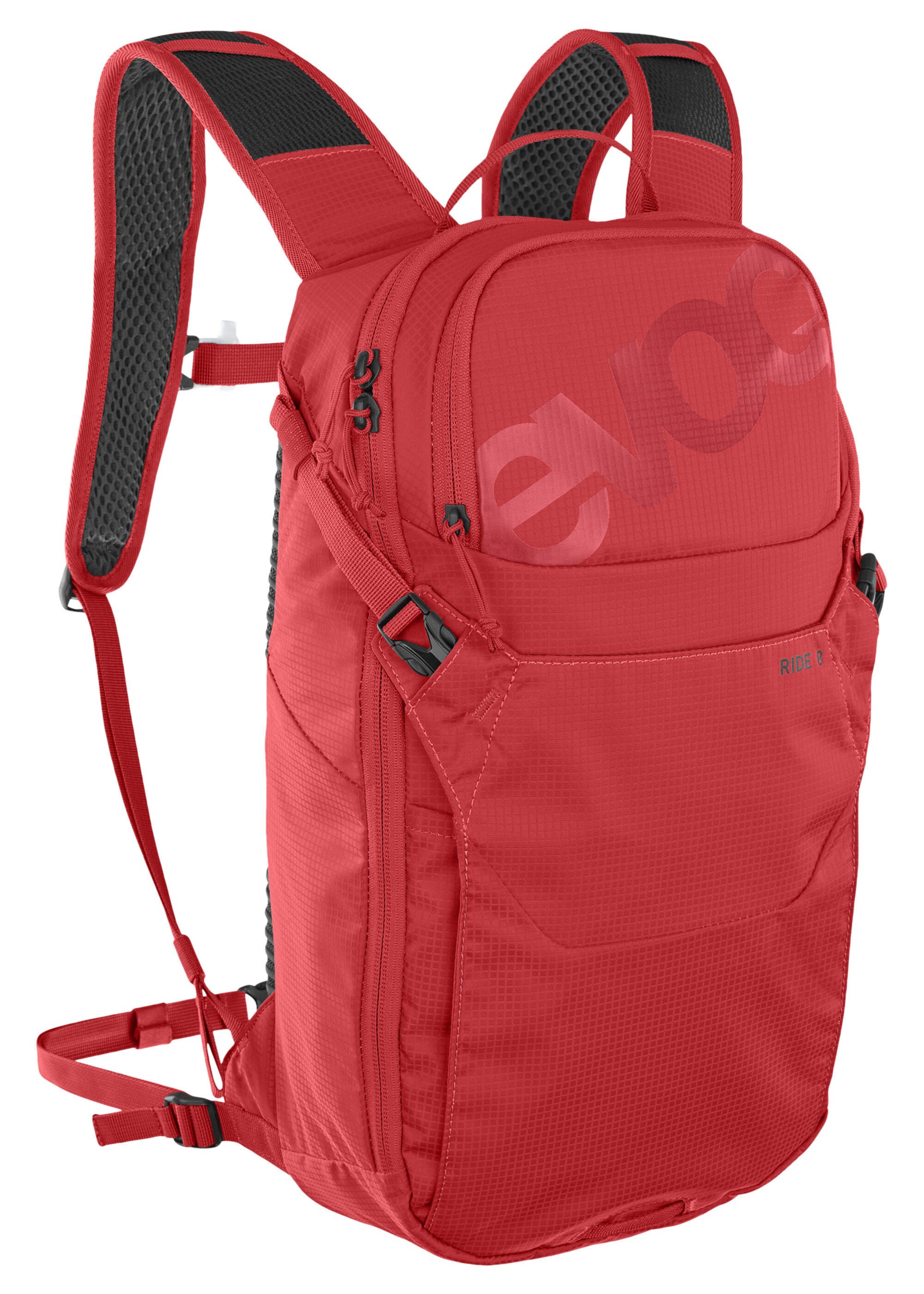 EVOC Cityrucksack RIDE 8 + HYDRATION BLADDER 2 (Kein Set, 1-tlg), mit Transportlasche für den Bike-Helm