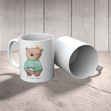 Mr. & Mrs. Panda Tasse Chef Herz - Weiß - Geschenk, Rente, Büro Tasse, Kollege, Kollegin, Un, Keramik, Langlebige Designs