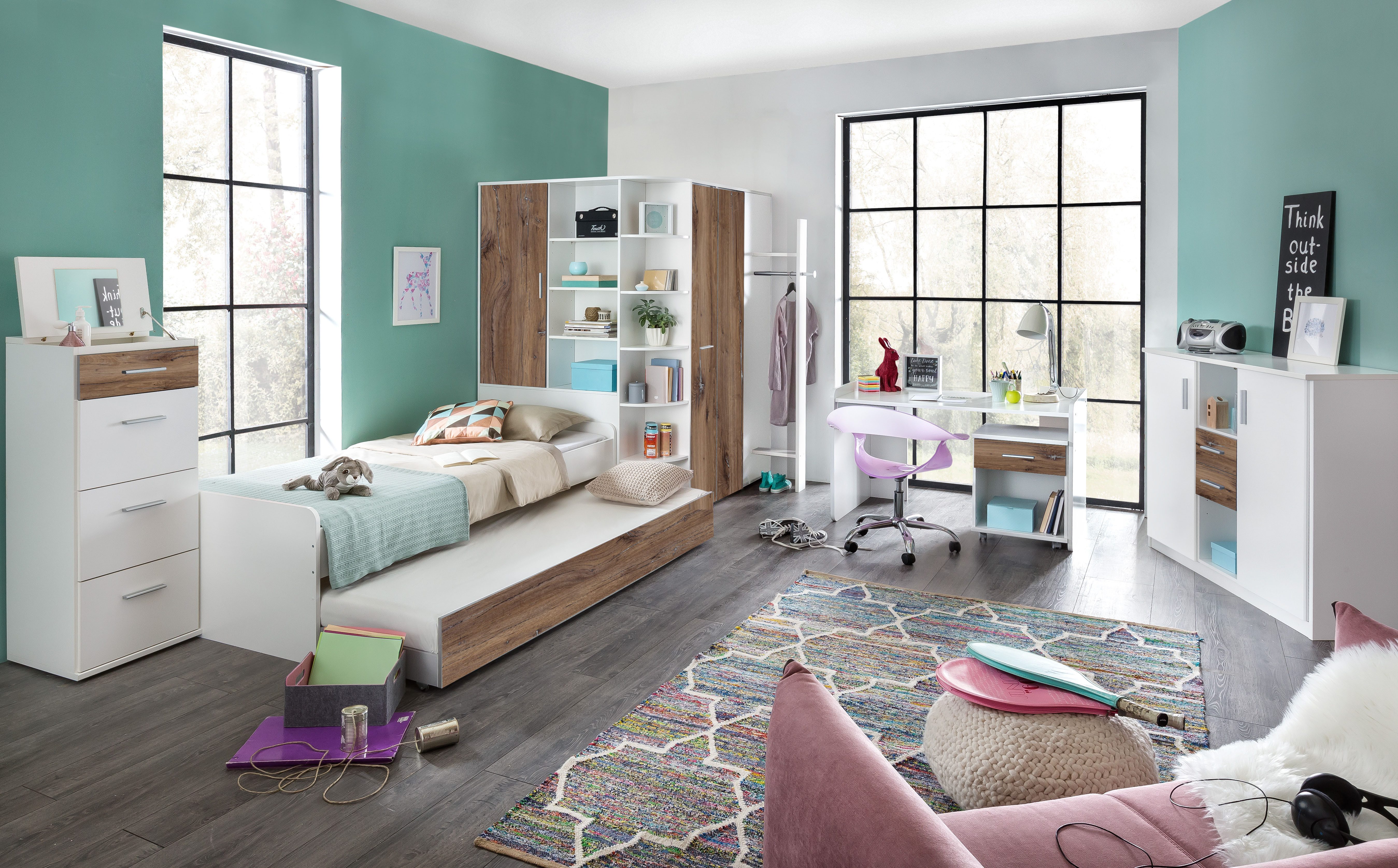 Wimex Rollcontainer Joker, Schrank mit 1 Schublade und offenes Fach, ideal auch als Nachttisch