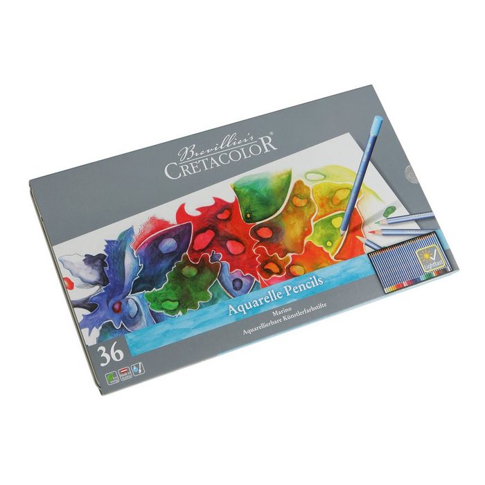 Brevilliers Cretacolor Aquarellstifte Marino Aquarellstifte 36 Farben hochwertige Künstlerfarbstifte - Made in Austria