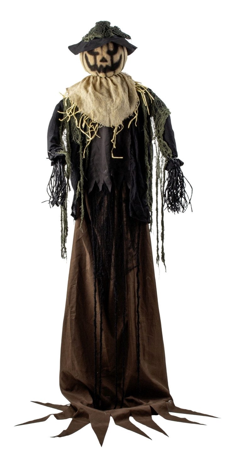 Mel-O-Design LED-Dekofigur Vogelscheuche Creepmire Sound LED Höhenbewegung 180–220cm Halloween (1 St)