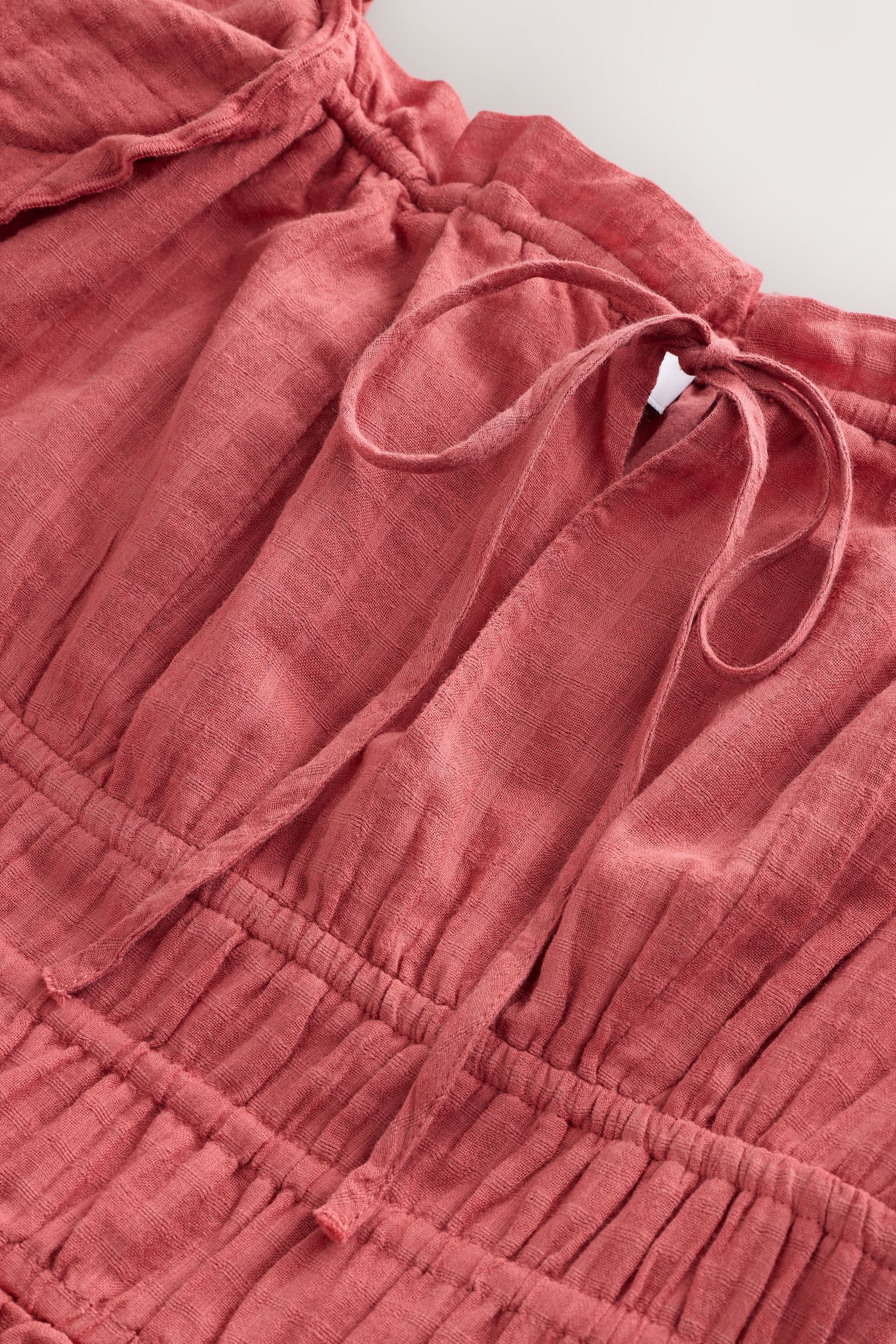 Next Strandkleid Kleid mit eckigem Ausschnitt und Flatterärmeln (1-tlg)