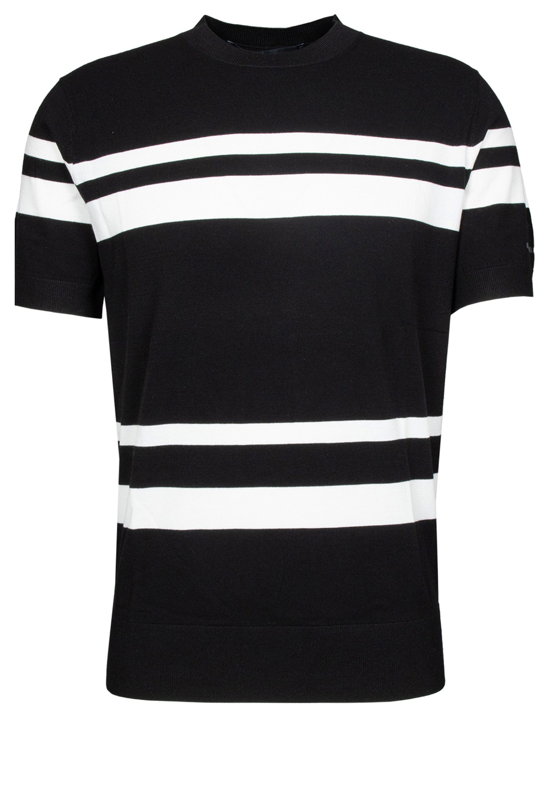 LAGERFELD Strickpullover mit kontrastierenden Streifen (1-tlg)