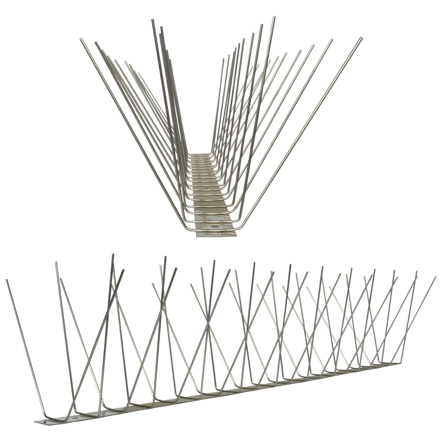 Taubenspikes 5 Meter (10 x 0,5m) Taubenspikes 4-reihig auf V2A-Standard