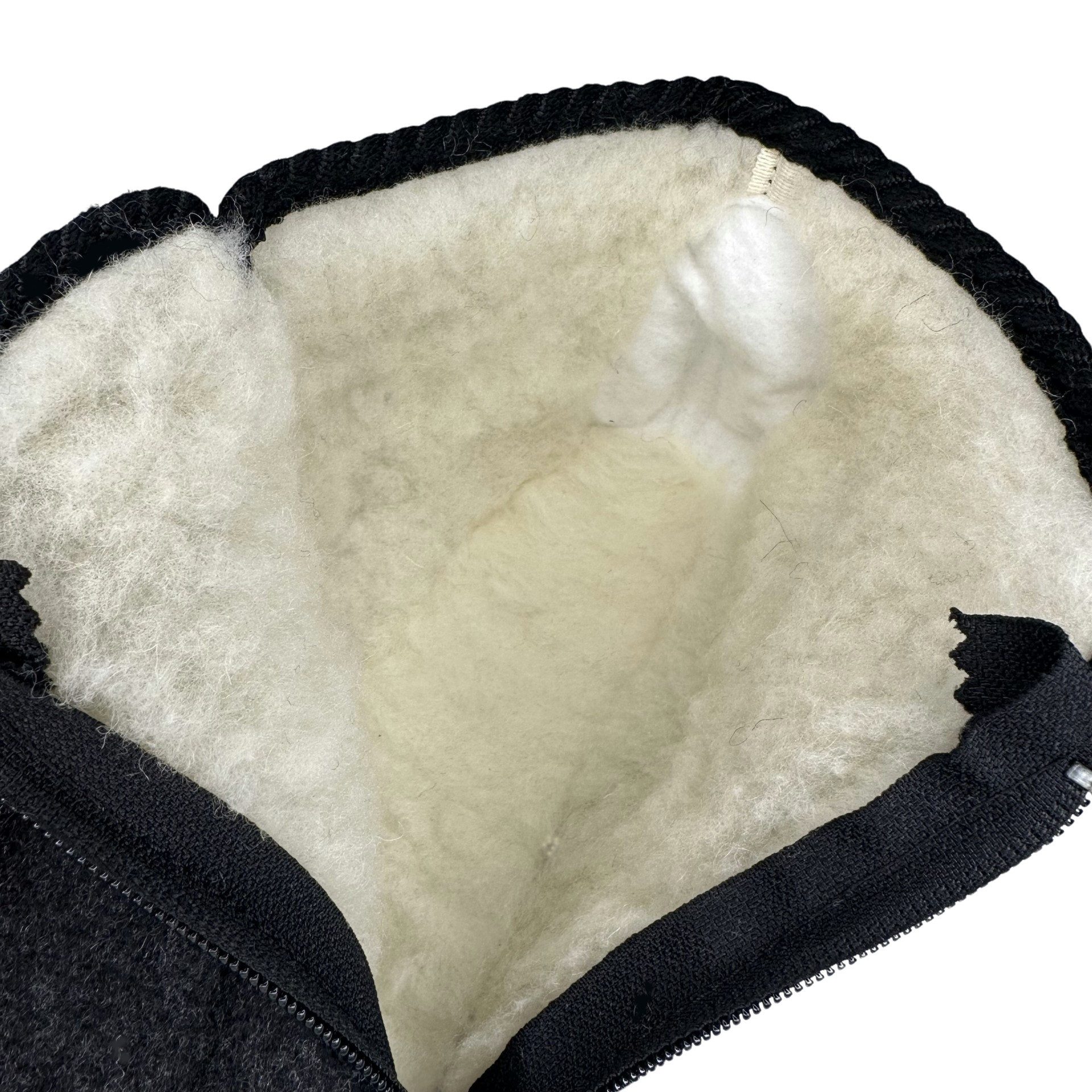 zelbut Herren Winter Filz Hausschuhe Schafwolle Hausstiefel Hüttenschuhe Reißverschluss