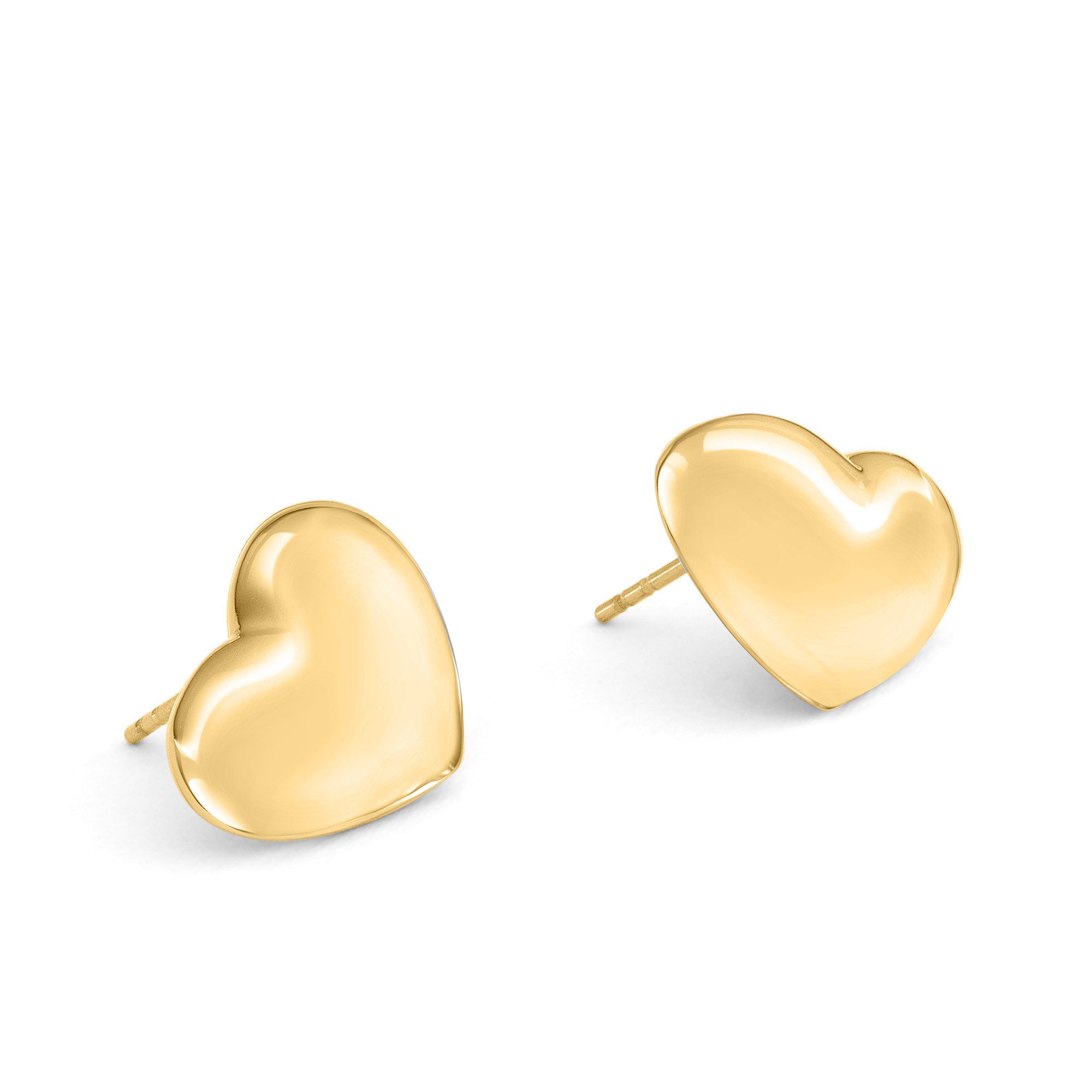 Echtzeit Paar Ohrstecker Schmuck Geschenk Edelstahl Ohrringe Puffy Heart Herz