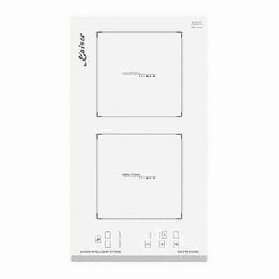 Kaiser Küchengeräte Induktions-Kochfeld, KCT 3726 FI W, Weißes Glas, Facette vorne,30 cm