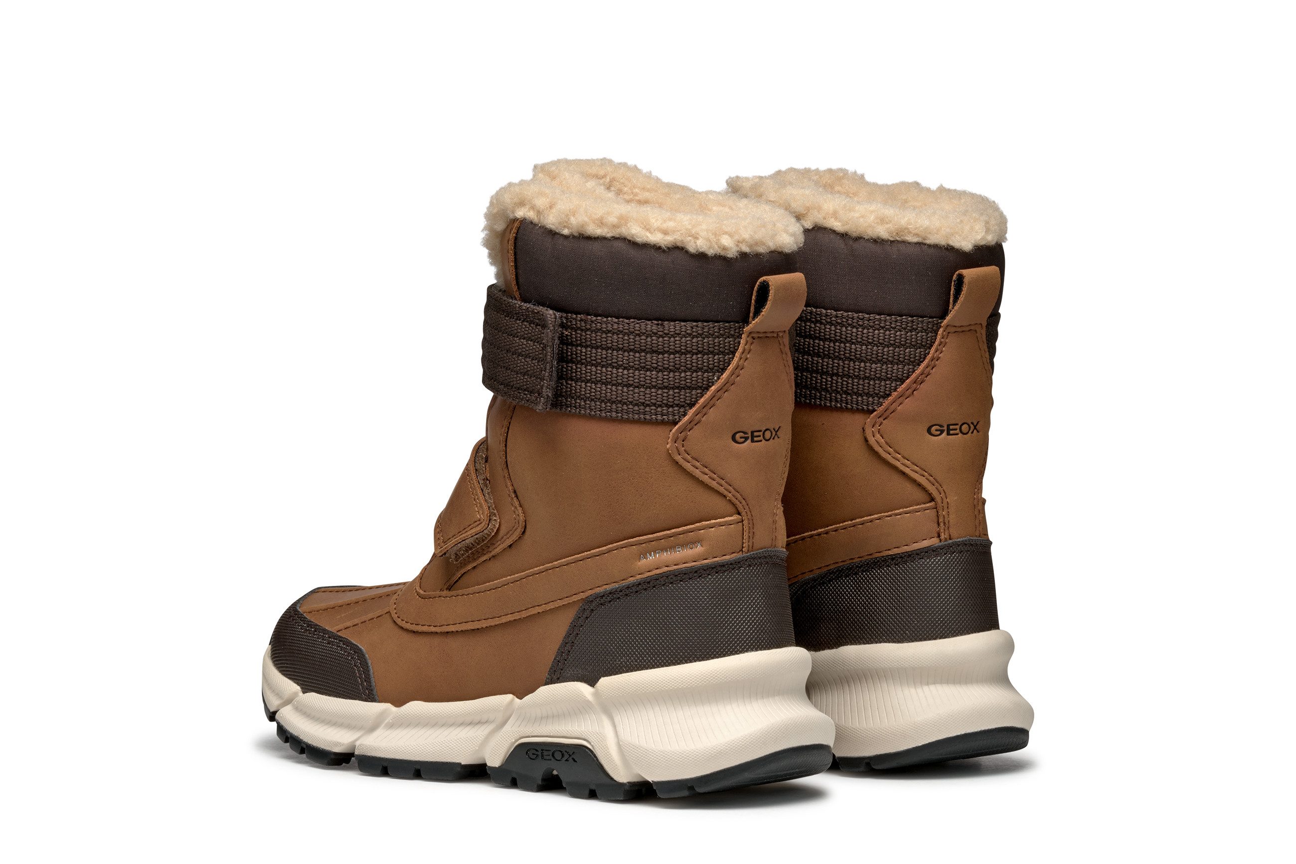 Geox J FLEXYPER PLUS BOY Winterstiefel Snowboots, Klettstiefel mit Warmfutter, Größenschablone zum Download