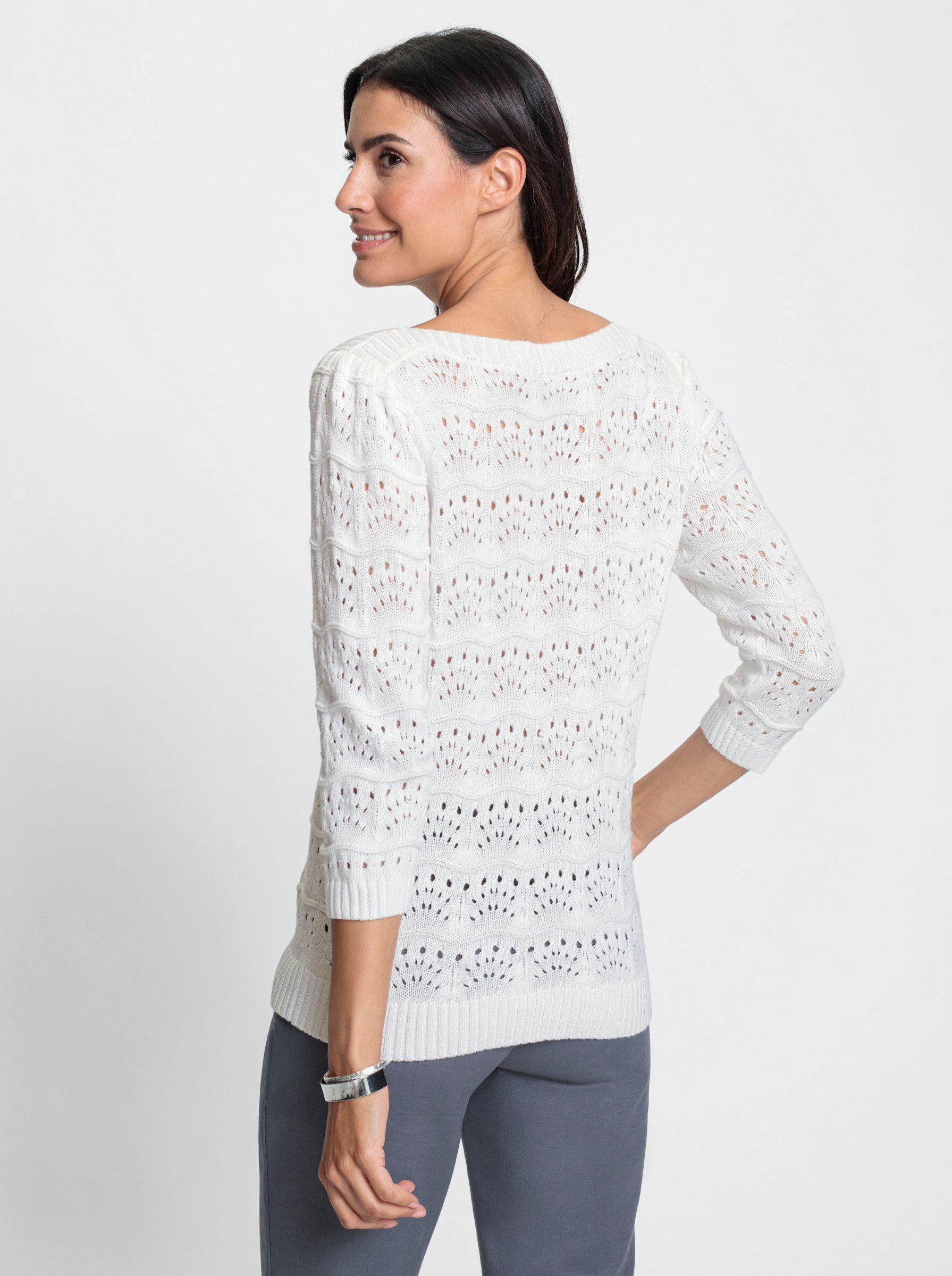 Witt Strickpullover Baumwoll-Pullover 3/4-Arm günstig online kaufen