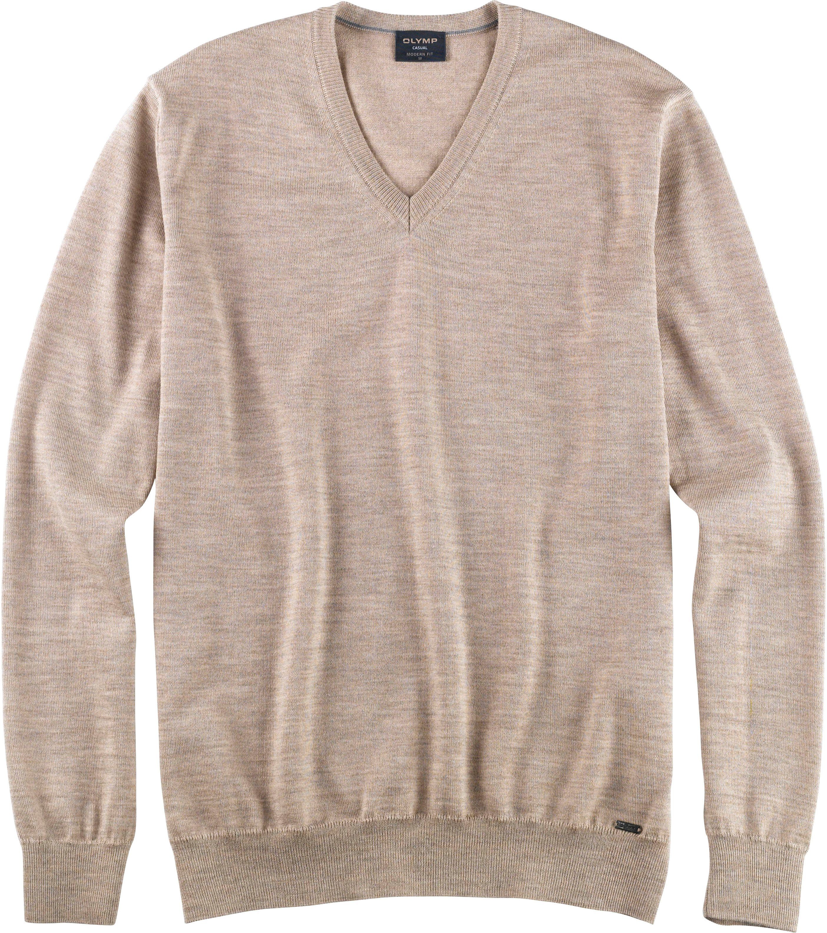 OLYMP V-Ausschnitt-Pullover OLYMP Strick Casual klassischer günstig online kaufen
