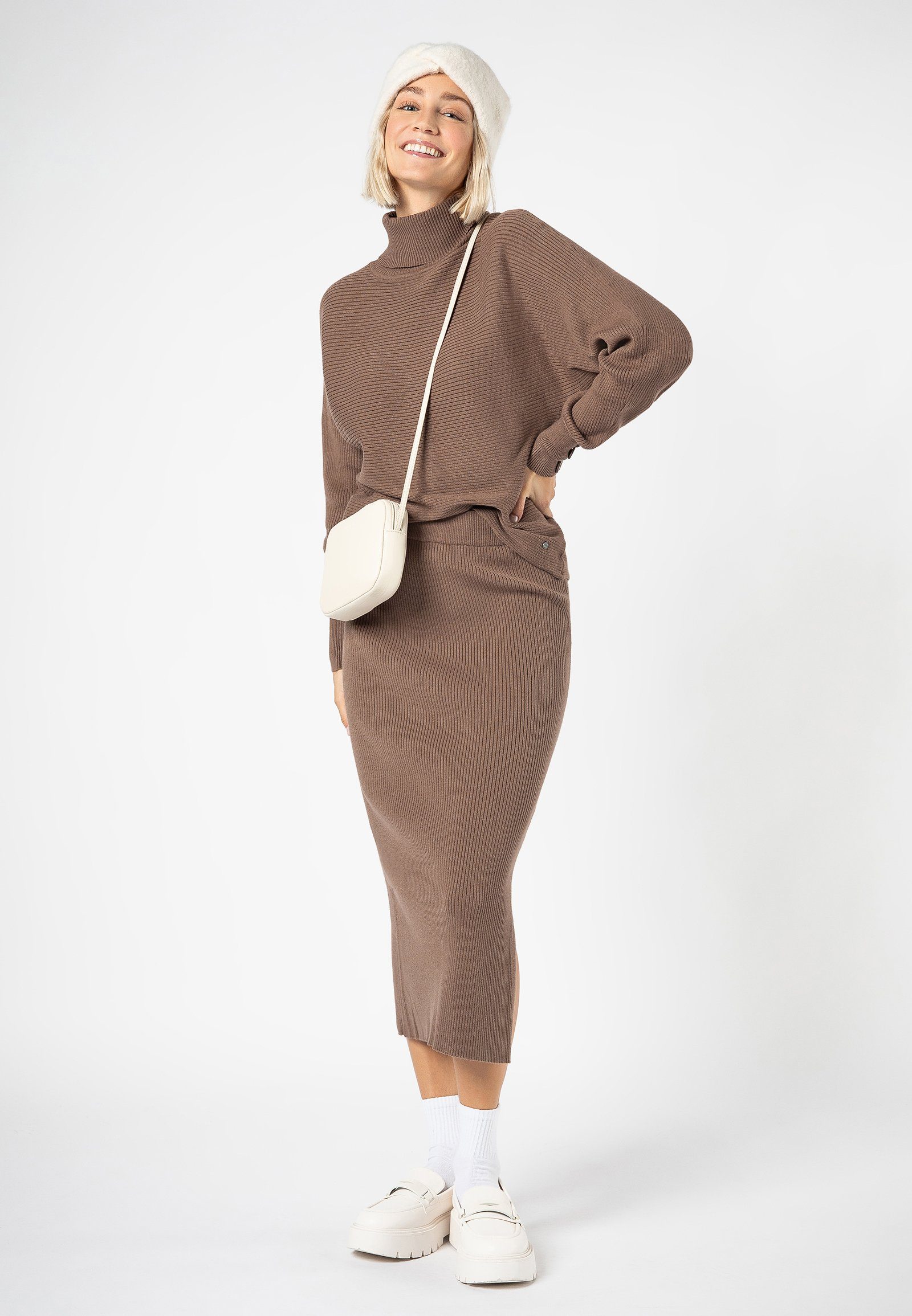 Eight2Nine Strickrock Midi Strickrock brown