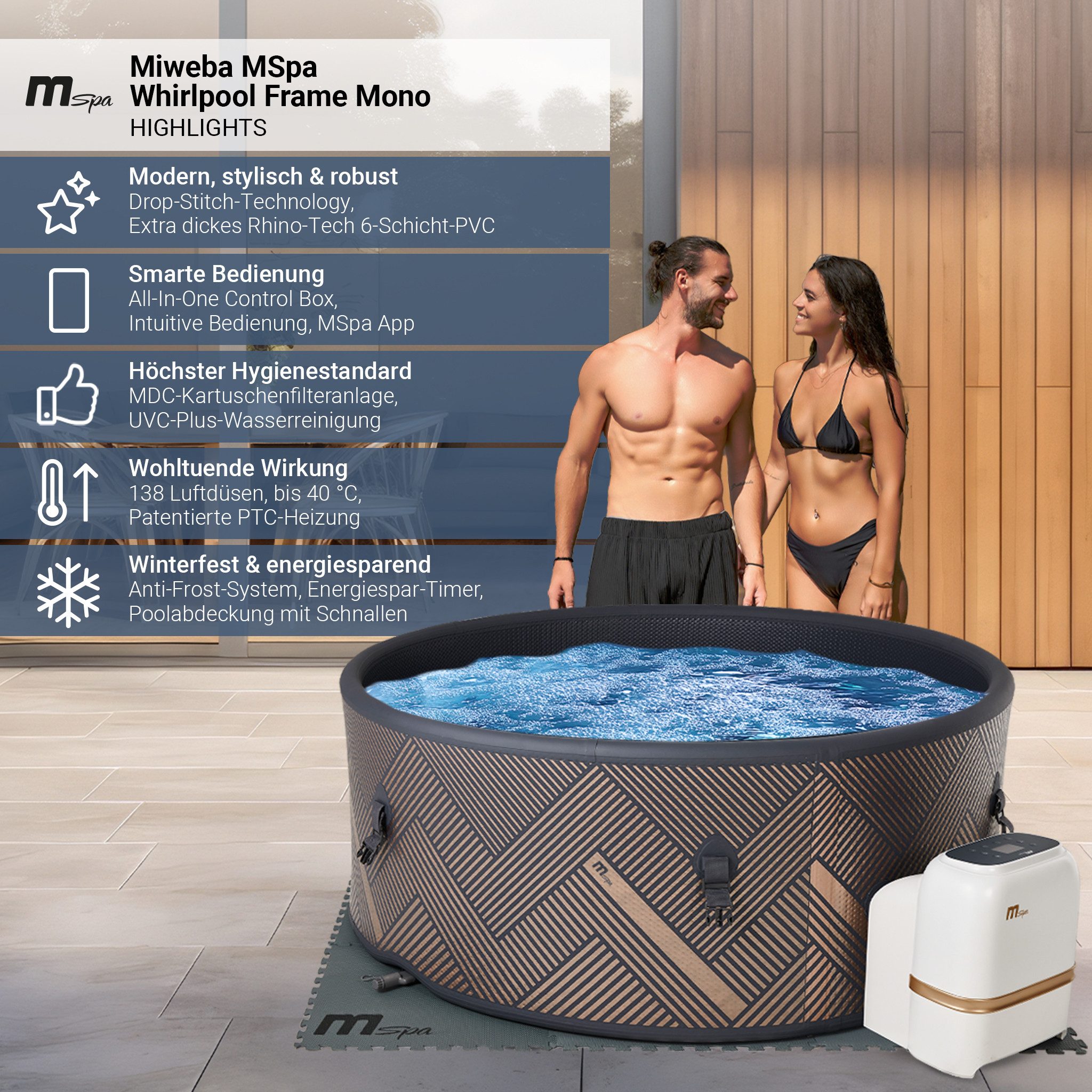 mSpa Whirlpool Outdoor Frame Mono F-MO062 günstig online kaufen