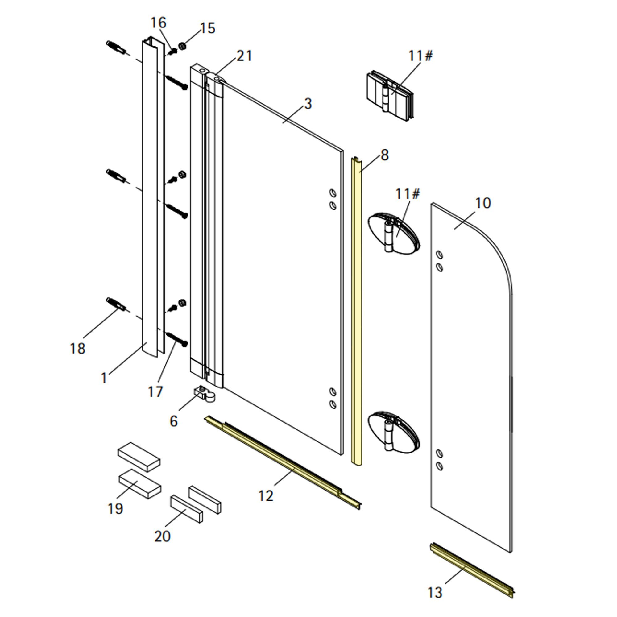 Schulte Duschdichtung Set für Schulte Badewannenaufsatz Komfort mit 5 mm starkem Glas, L: 160 cm