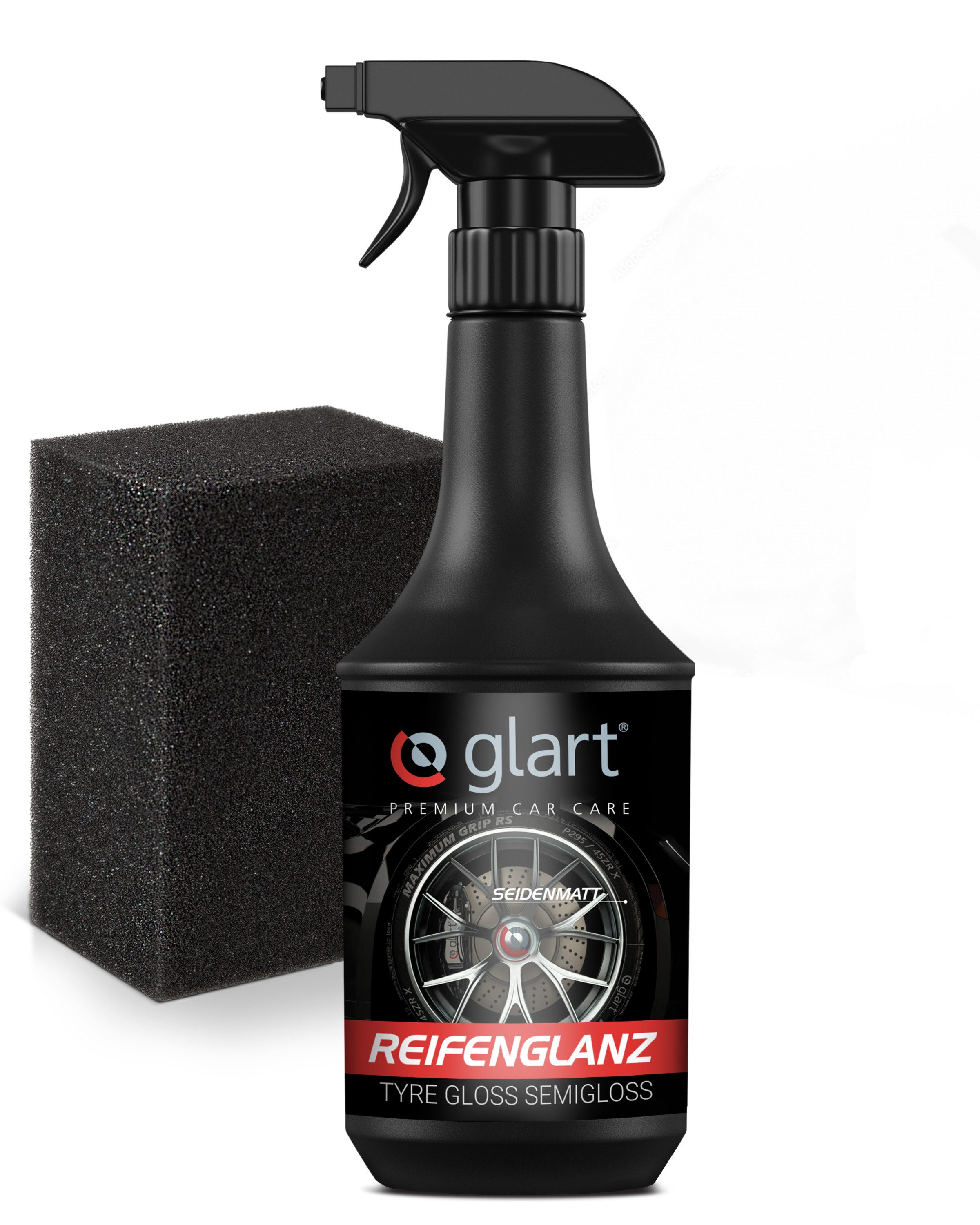 451RK Reifenpflege Auto Reifenglanz Tire Shine seidenmatt 1L + Schwamm Auto-Reinigungsmittel