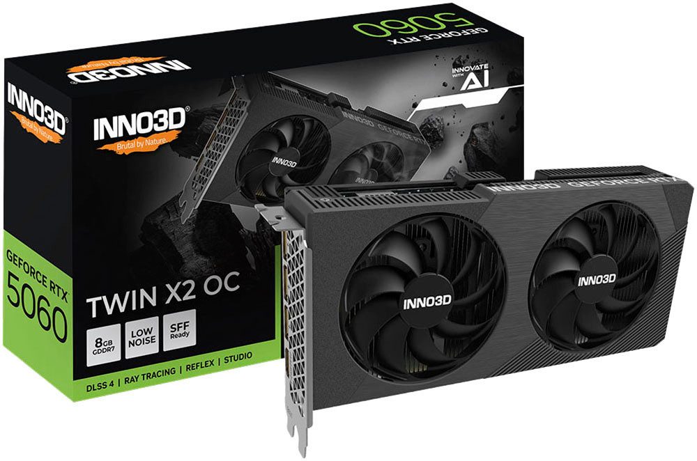 Inno3D GeForce RTX 5060 TWIN X2 OC V2 Grafikkarte (8 GB, GDDR7)