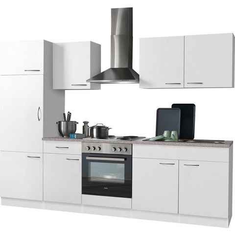 wiho Küchen Küchenzeile Kiel, mit E-Geräten, Breite 270 cm