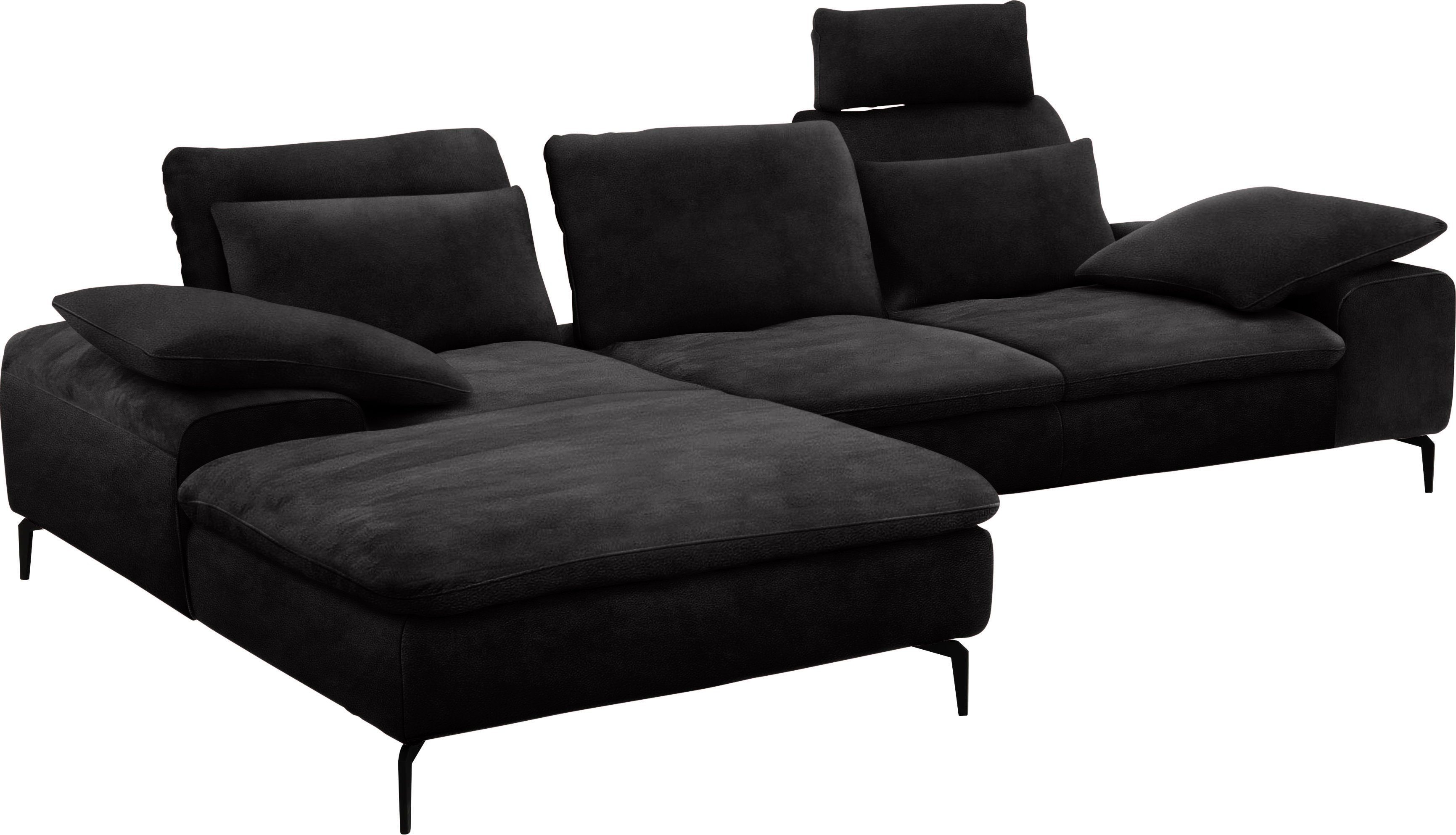 W.SCHILLIG Ecksofa valentinoo, Designsofa, bequem, elegant und zeitlos, L-Form, Set, inklusive Hocker, mit Sitztiefenverstellung, Breite 299 cm