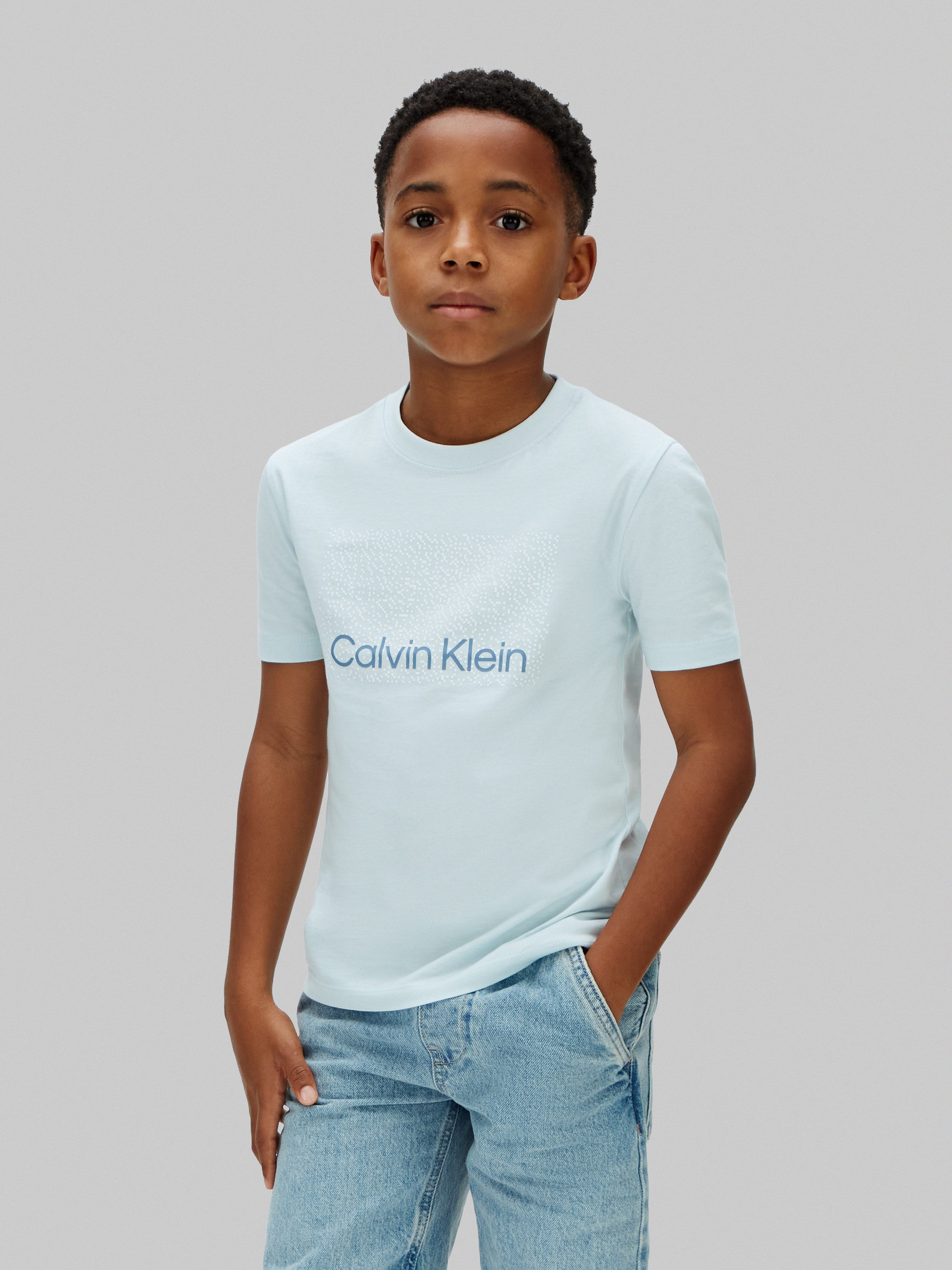 Calvin Klein Jeans T-Shirt PERFORATION T-SHIRT Regular fit für Kinder mit Markenprint