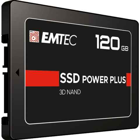 EMTEC X150 SSD Power Plus interne SSD (120 GB) 2,5" 520 MB/S Lesegeschwindigkeit, 500 MB/S Schreibgeschwindigkeit