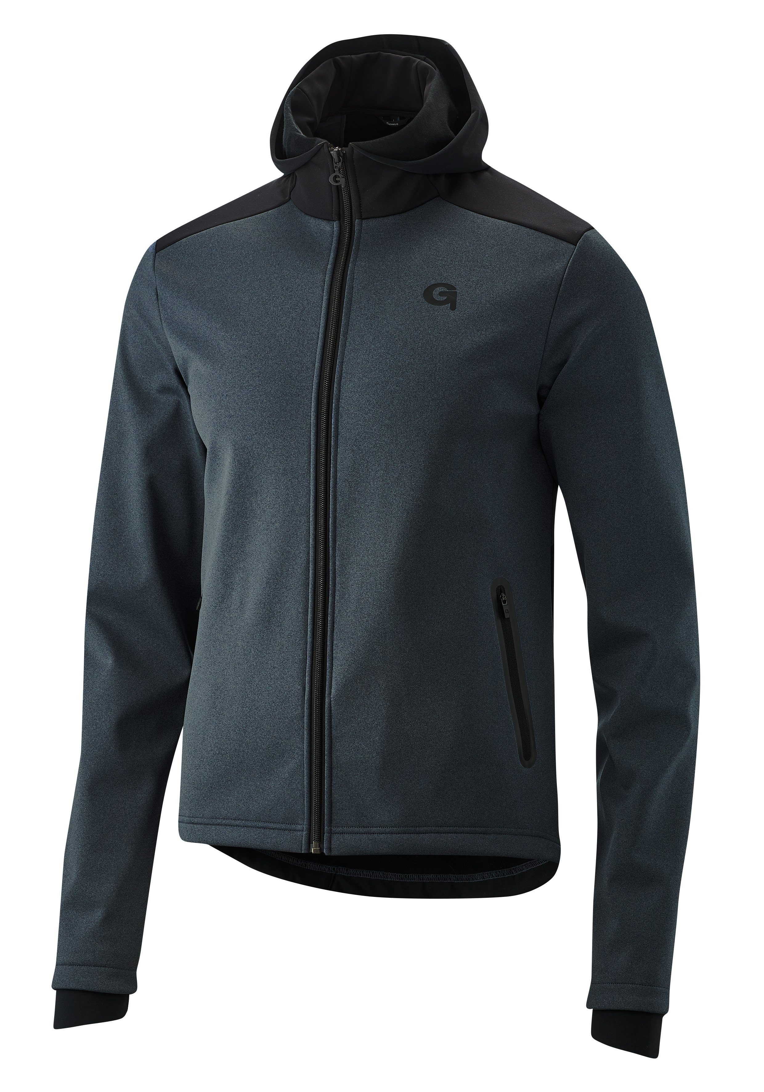 Gonso Radtrikot Travo Herren Softshell-Hoodie, Windjacke winddicht und atmungsaktiv