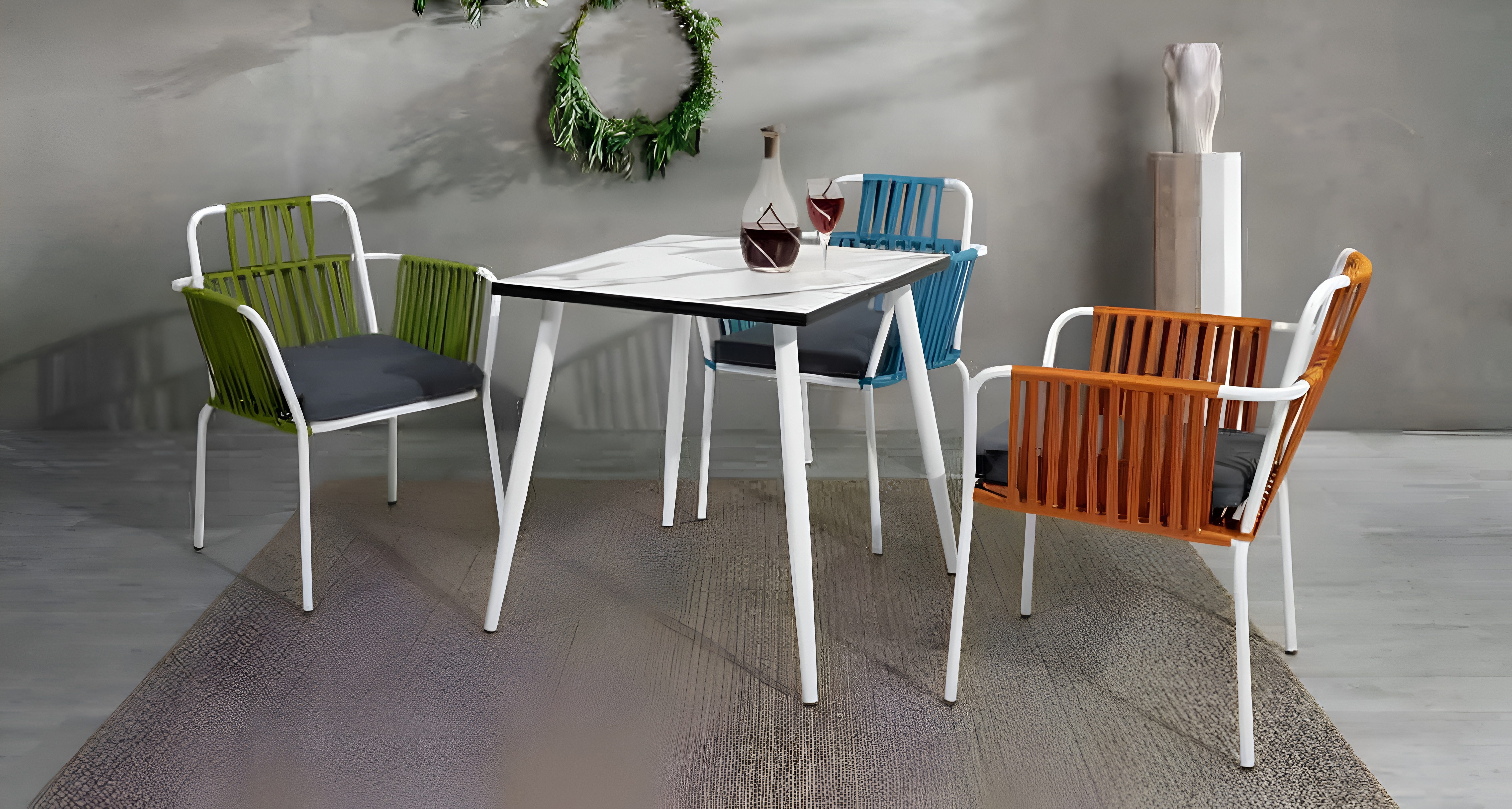 Xlmoebel Gartenstuhl Terrassenstühle aus Edelstahl für das moderne Esszimmer (4 St), Hergestellt in Europa