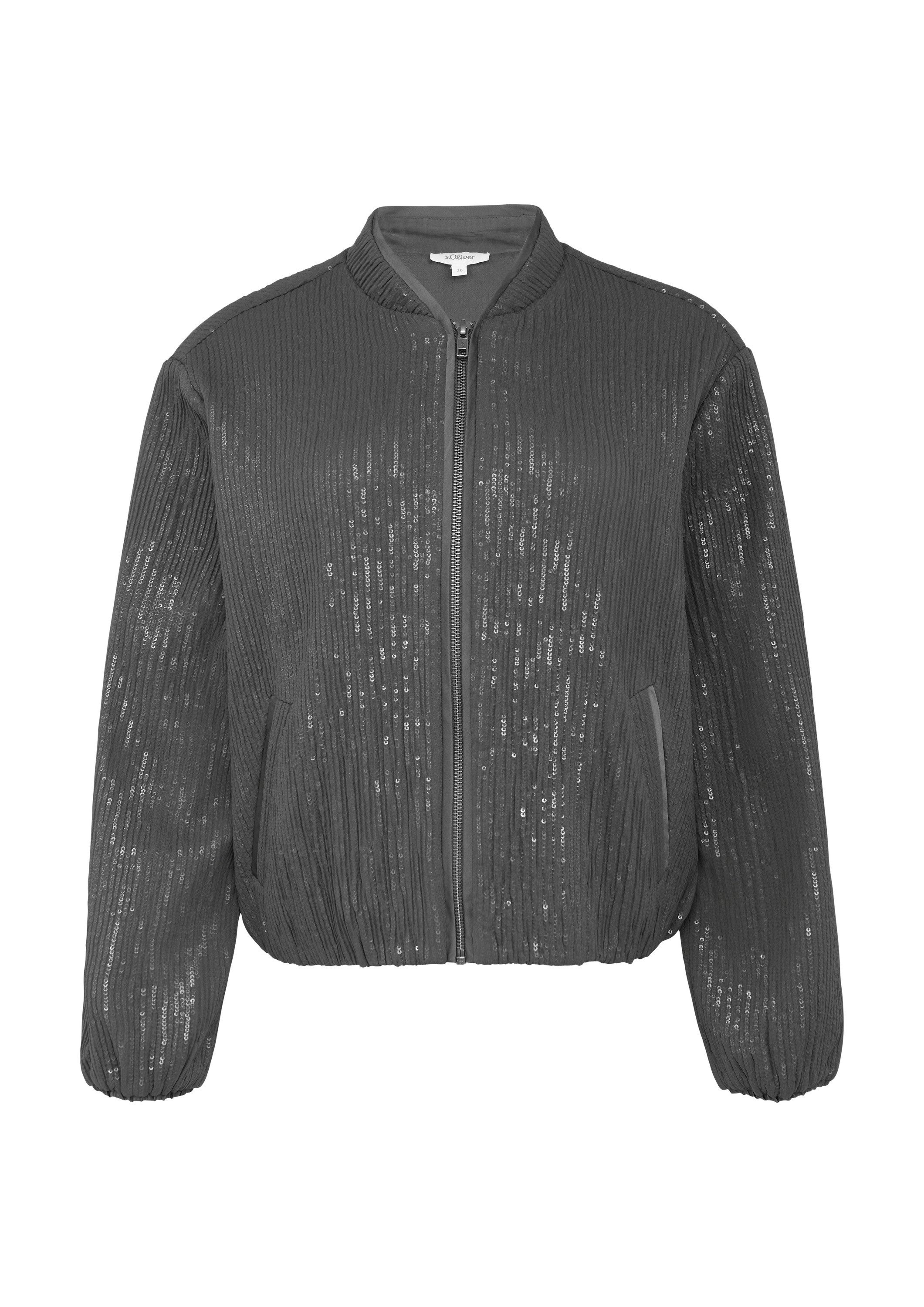 s.Oliver Funktionsjacke Indoor-Blazer Blouson mit Pailletten günstig online kaufen