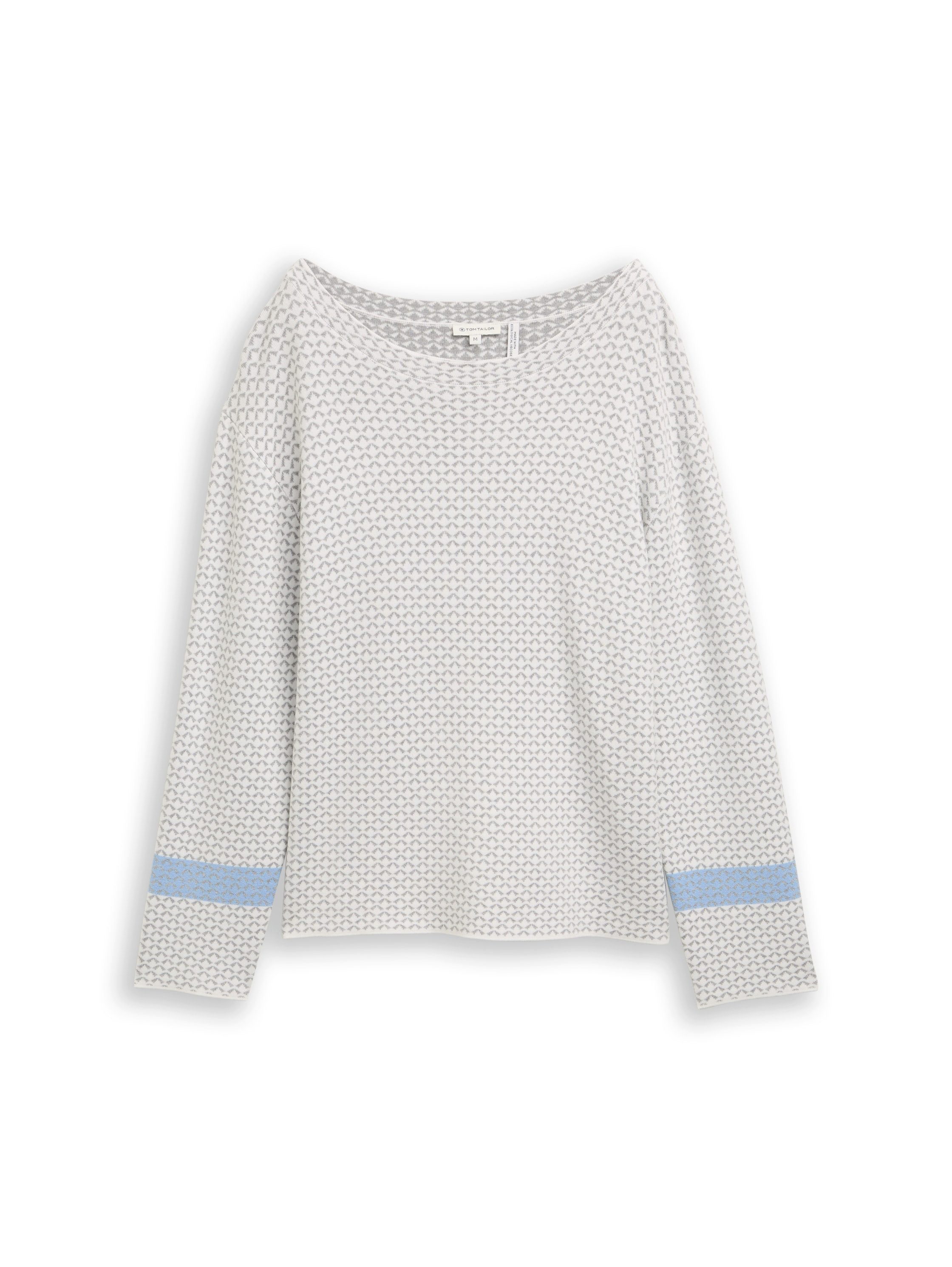 TOM TAILOR Strickpullover mit All-Over Print