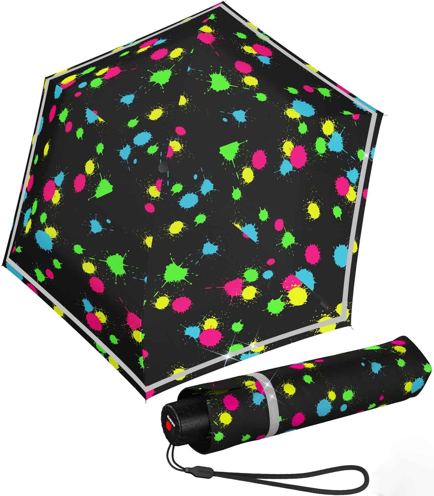 Knirps® Taschenregenschirm Kinderschirm Rookie reflective mit Reflexborte, Schulweg