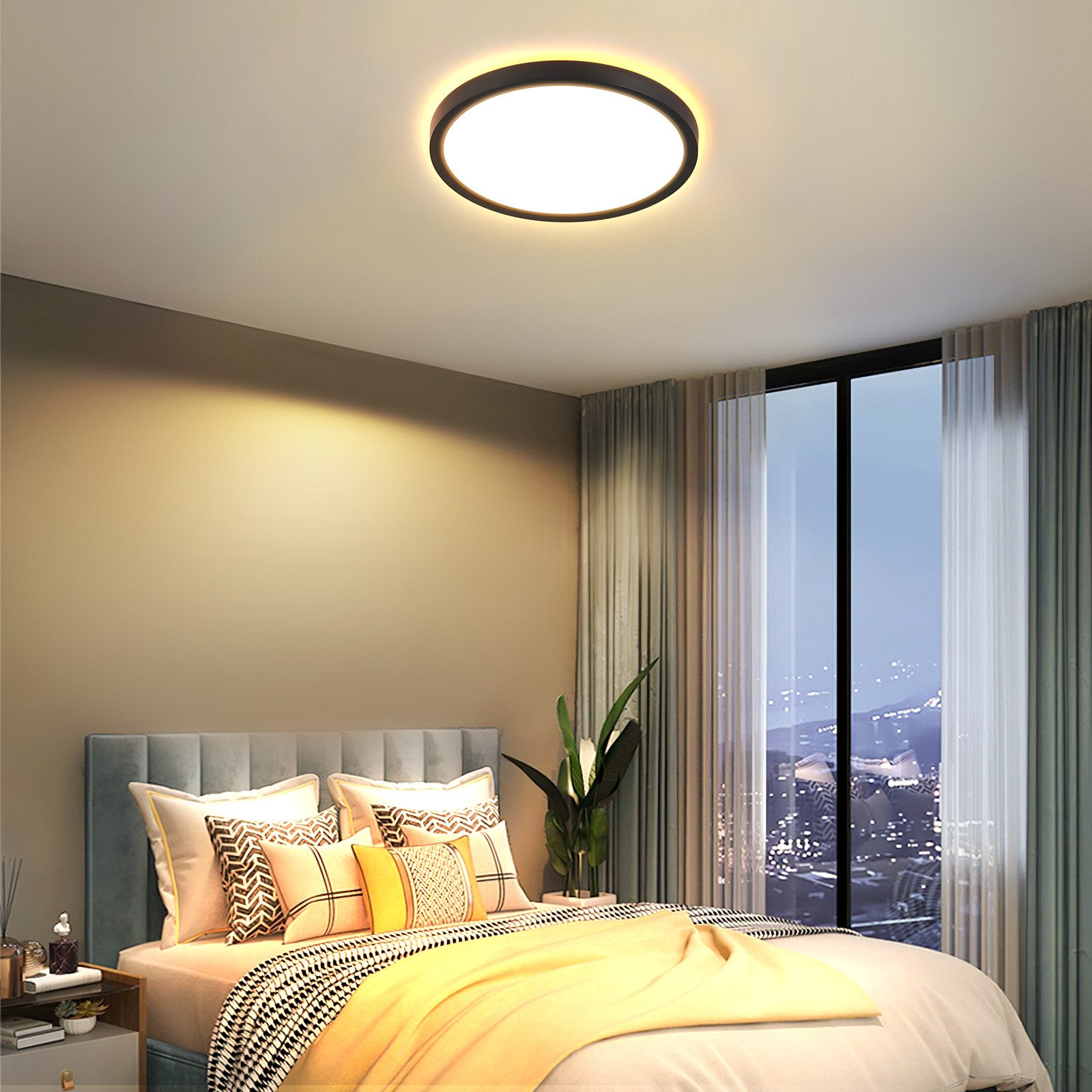 ZMH LED Deckenleuchte Wohnzimmer ∅22CM 18W günstig online kaufen