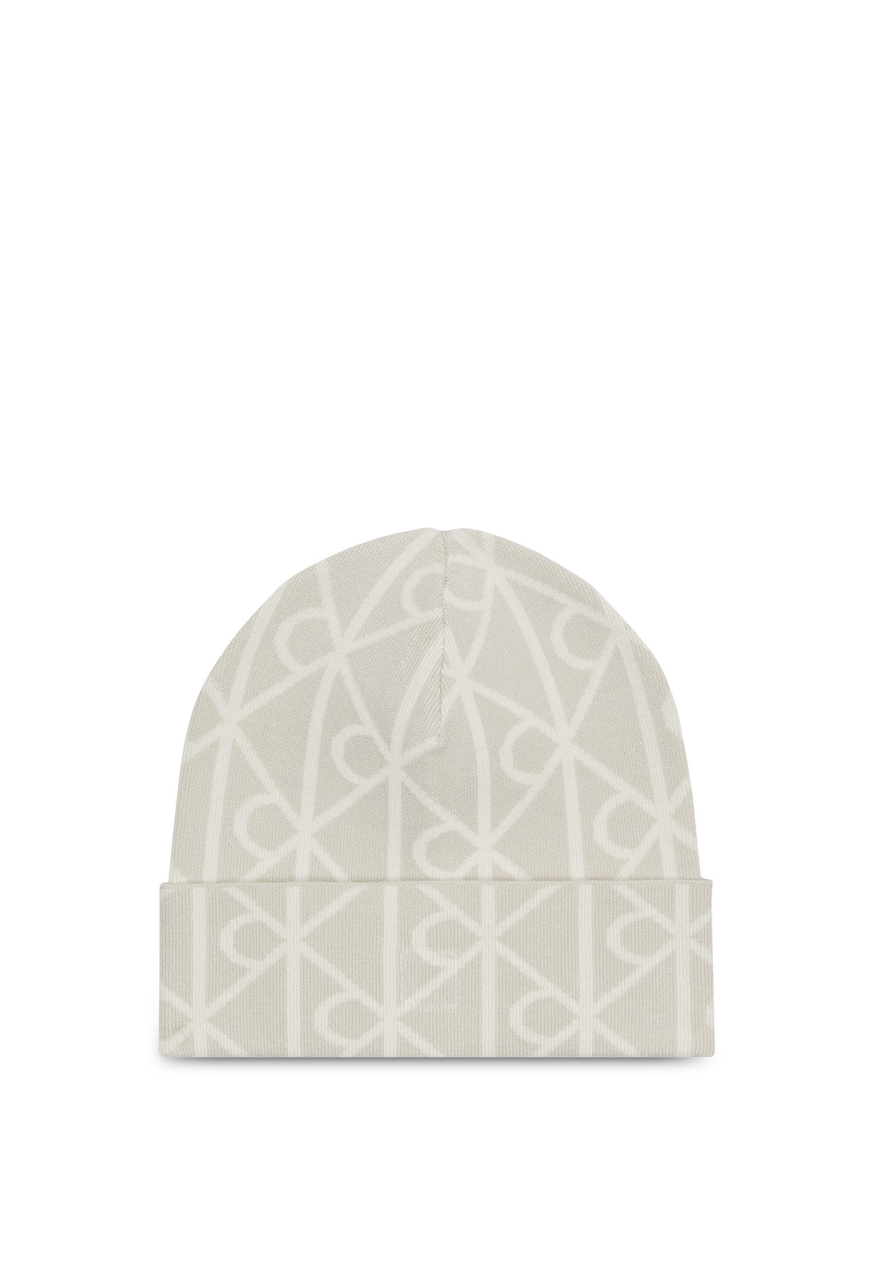 Calvin Klein Strickmütze AOP JCQ FINE RIB BEANIE Perfekt für den Alltag günstig online kaufen
